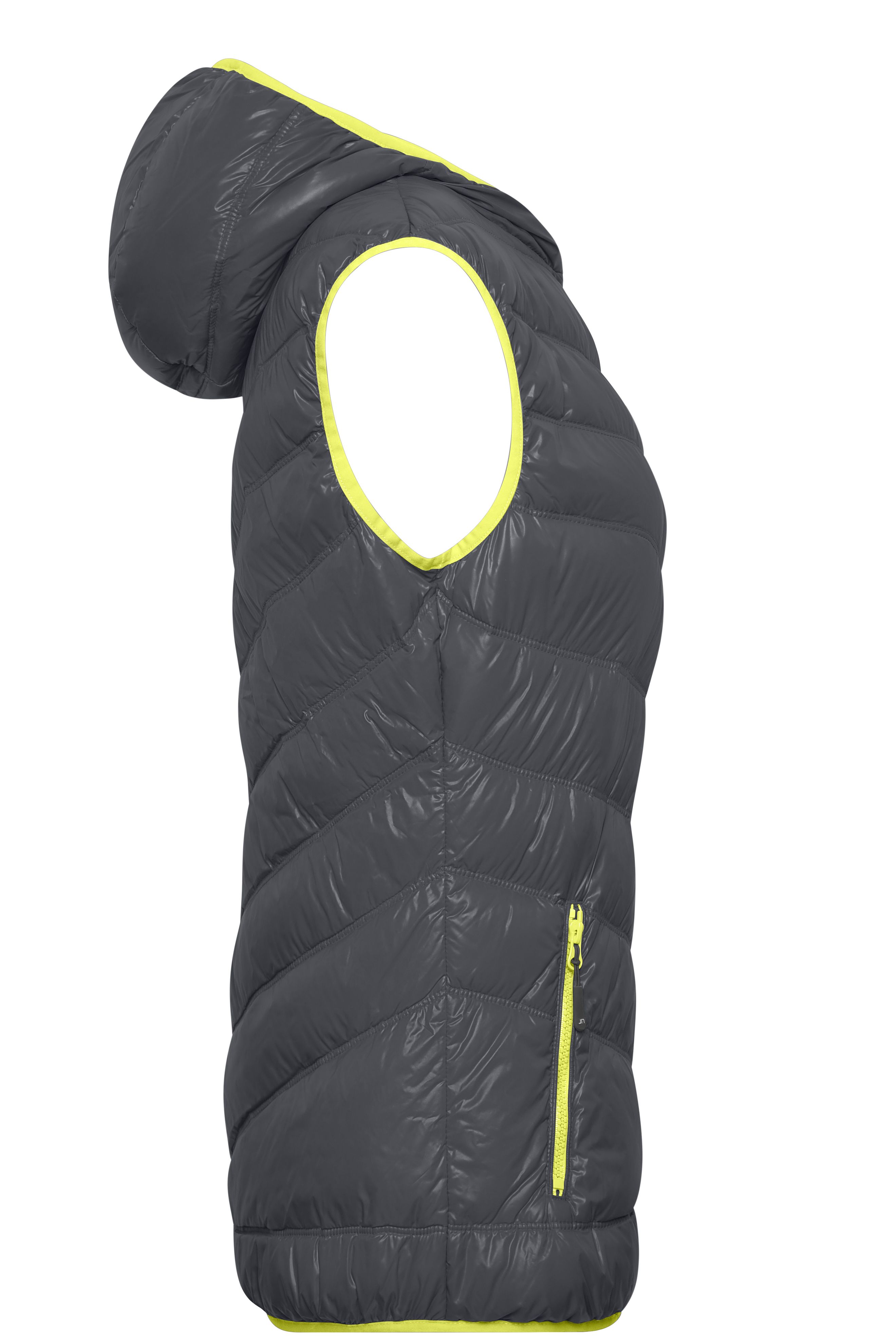 Ladies' Down Vest JN1061 Ultraleichte sportliche Daunenweste mit Kapuze