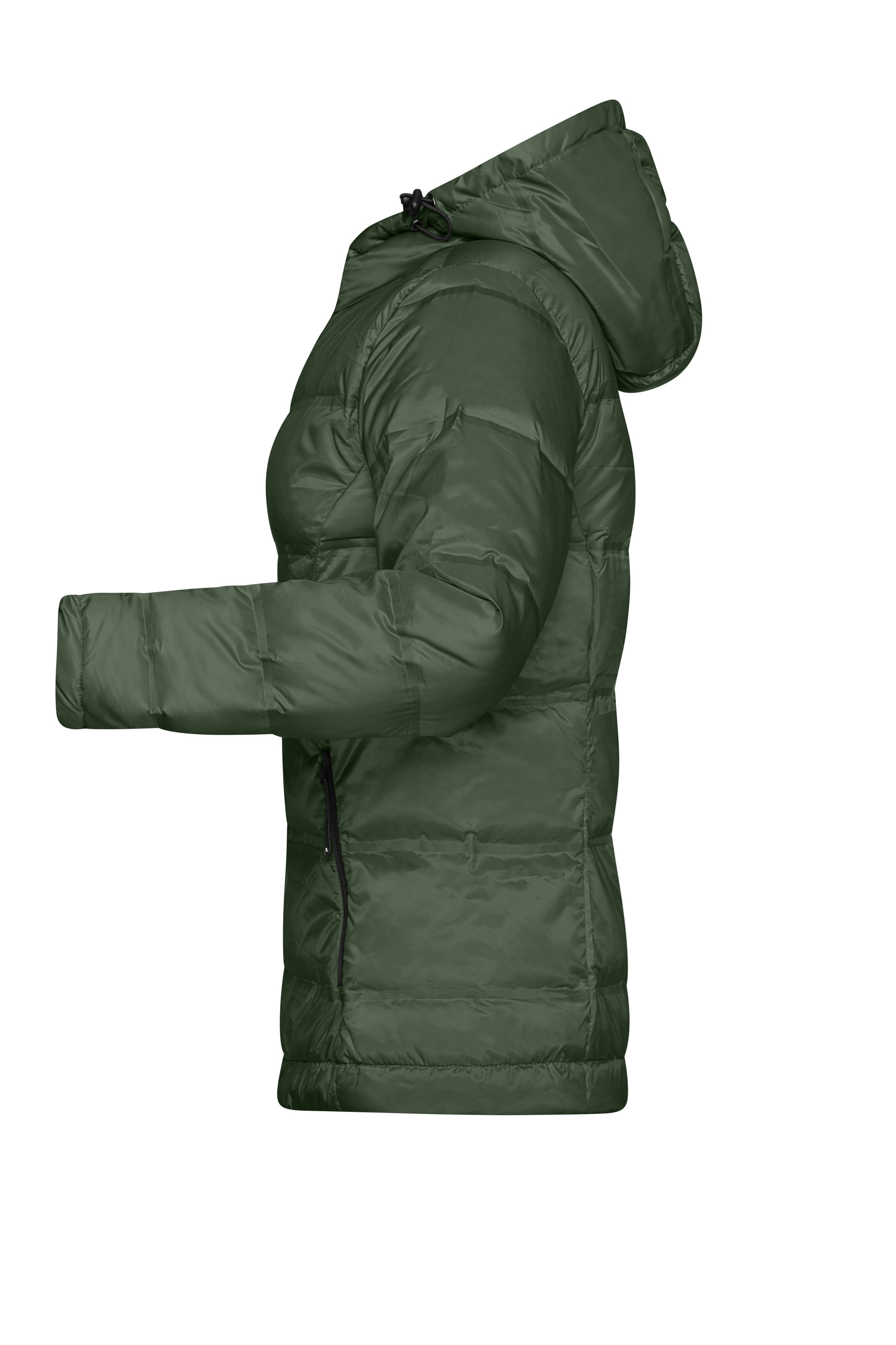 Ladies' Hooded Down Jacket JN1151 Daunenjacke mit Kapuze in neuem Design, Steppung der Jacke ist geklebt und nicht genäht