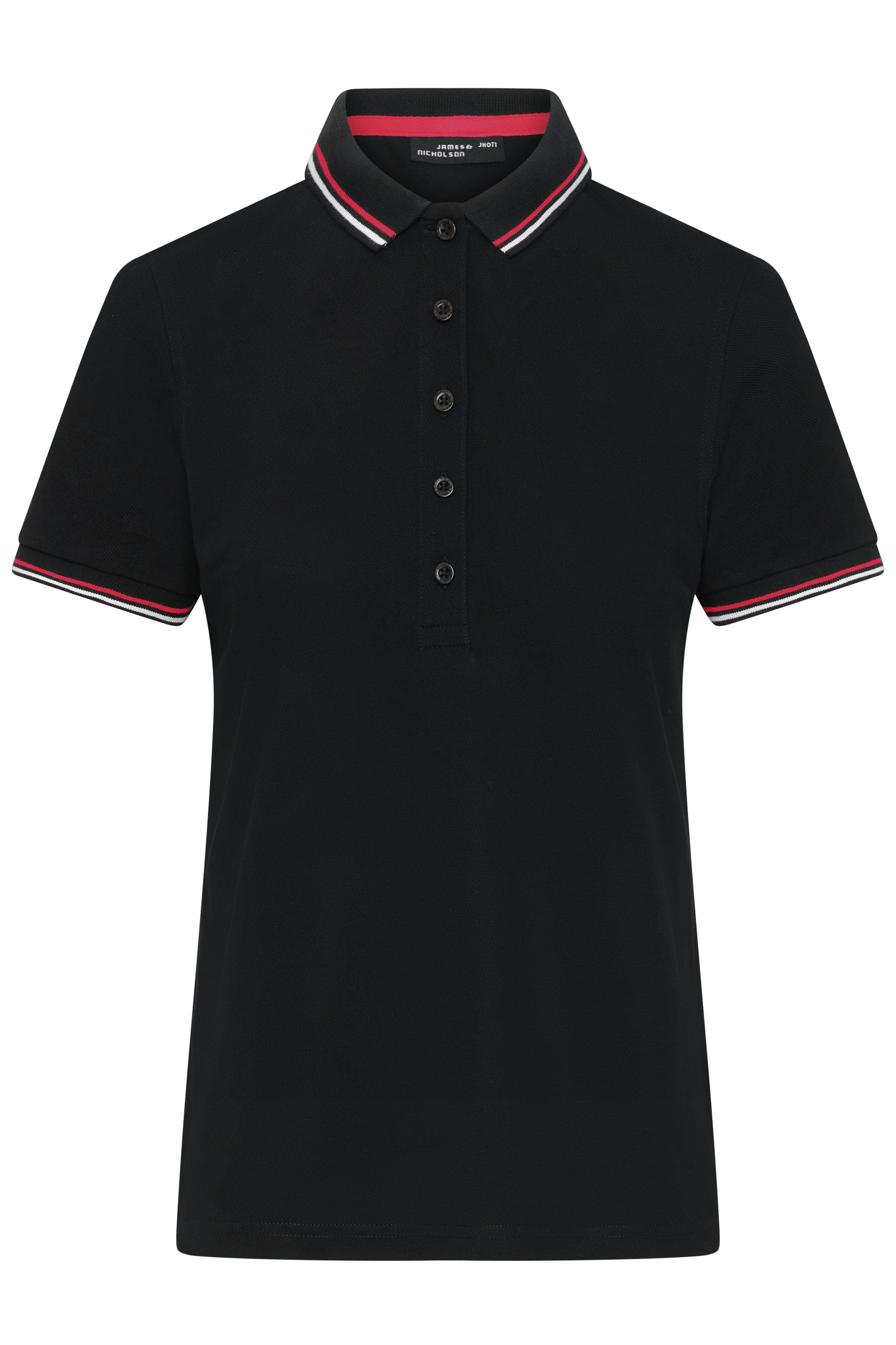 Ladies' Polo JN1305 Klassisches Polo mit Kontraststreifen an Kragen und Armbündchen in Piqué-Qualität Ladies' Polo JN1305 Klassisches Polo mit Kontraststreifen an Kragen und Armbündchen in Piqué-Qualität