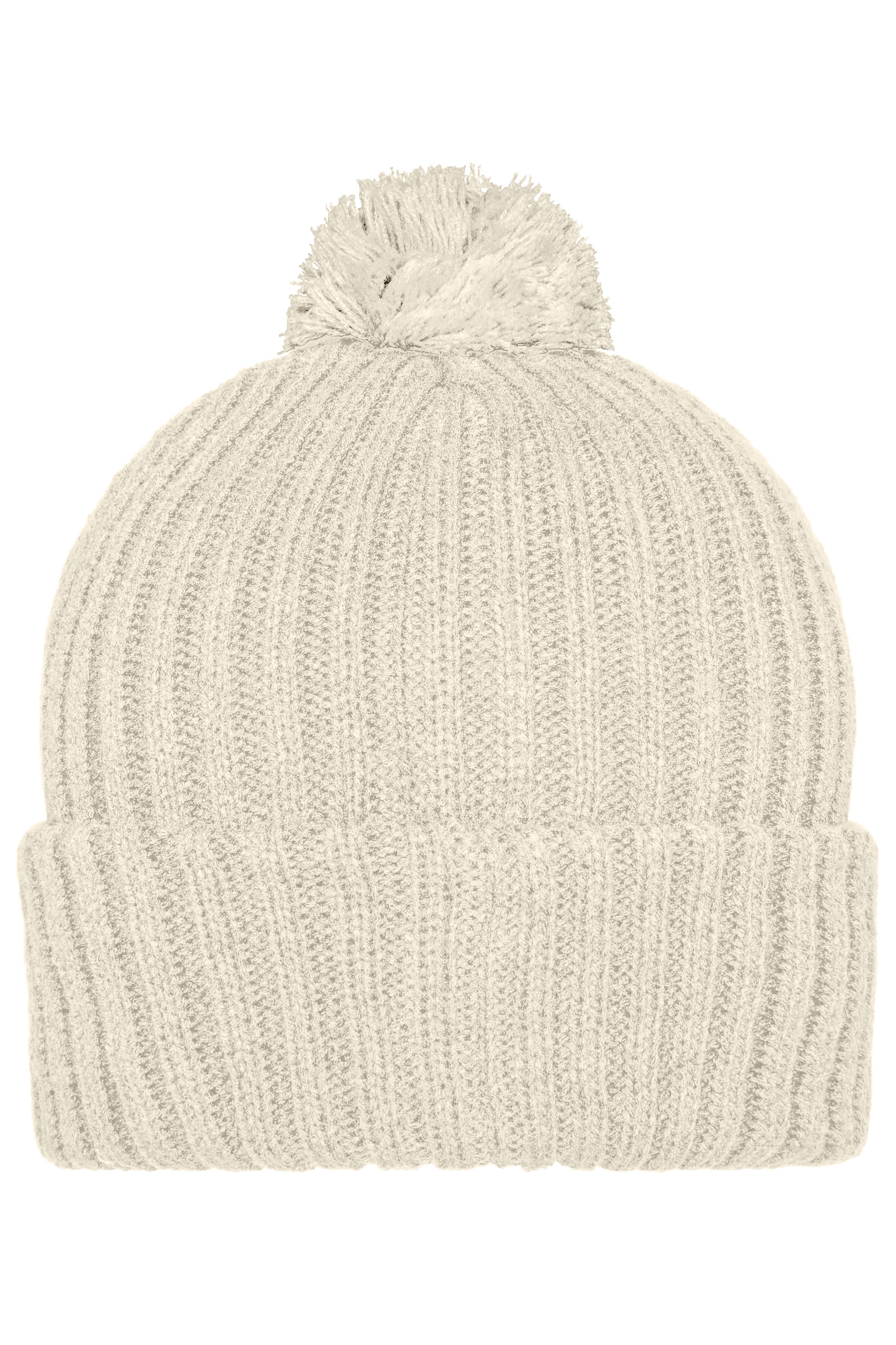 Knitted Cap with Pompon MB7540 Trendige Pomponmütze in vielen Farben