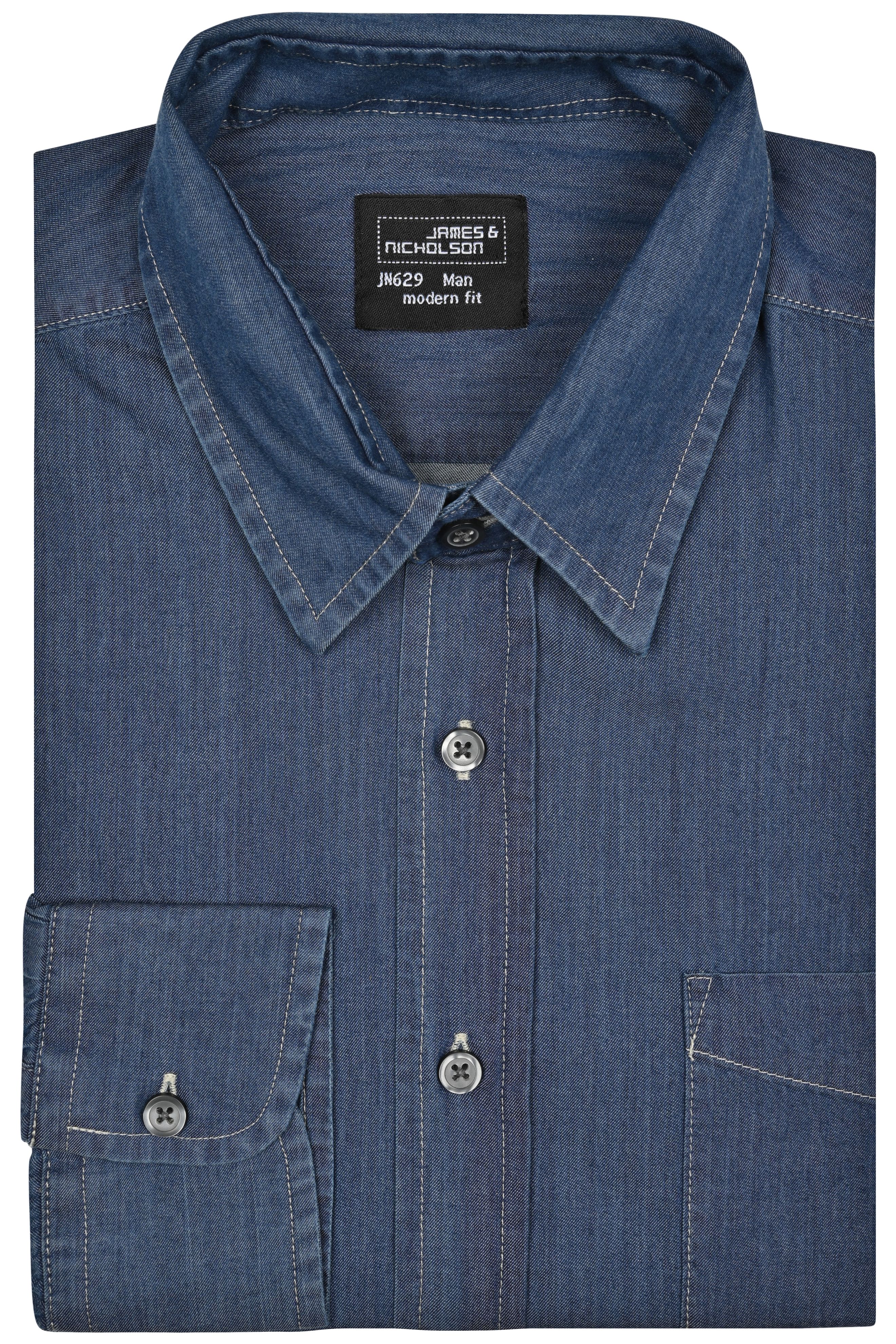 Men's Denim Shirt JN629 Trendiges Jeanshemd
