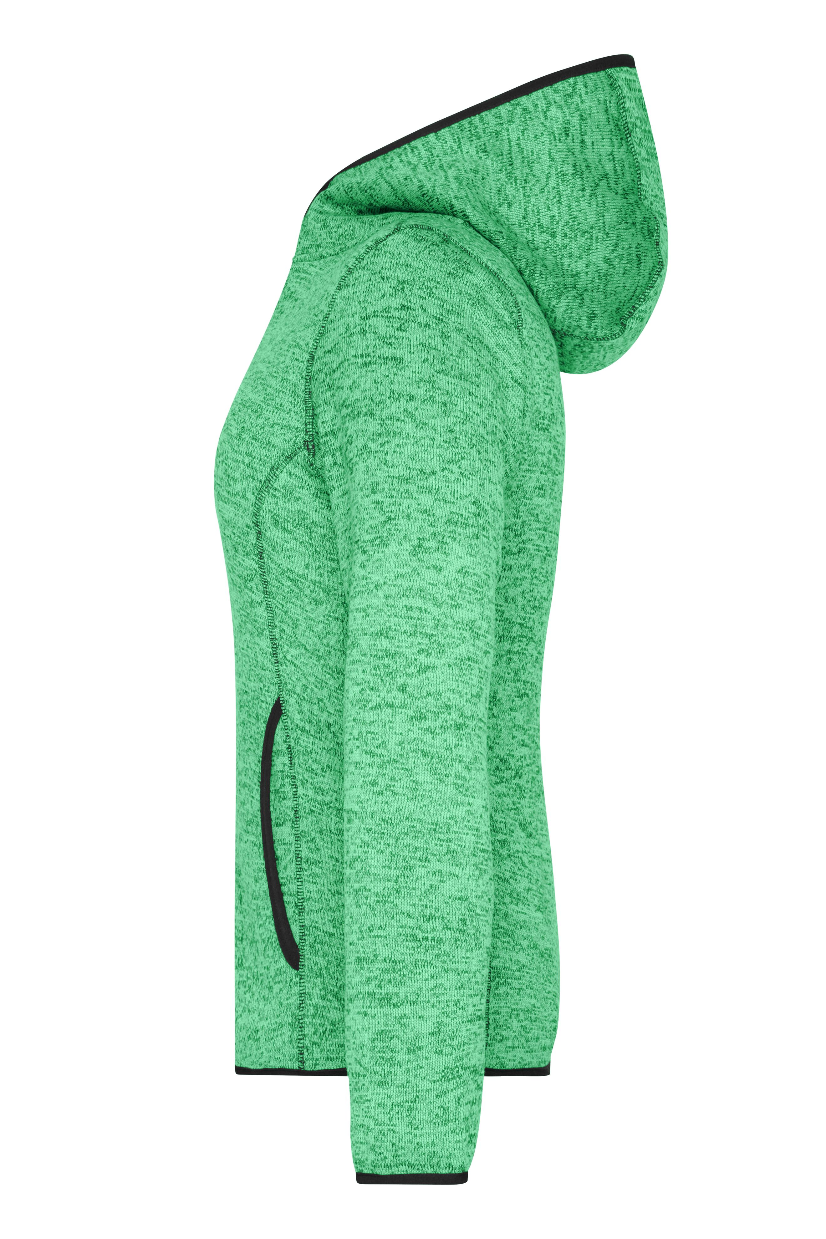Ladies' Knitted Fleece Hoody JN588 Kapuzenjacke aus Strickfleece in Melangeoptik Ladies' Knitted Fleece Hoody JN588 Kapuzenjacke aus Strickfleece in Melangeoptik