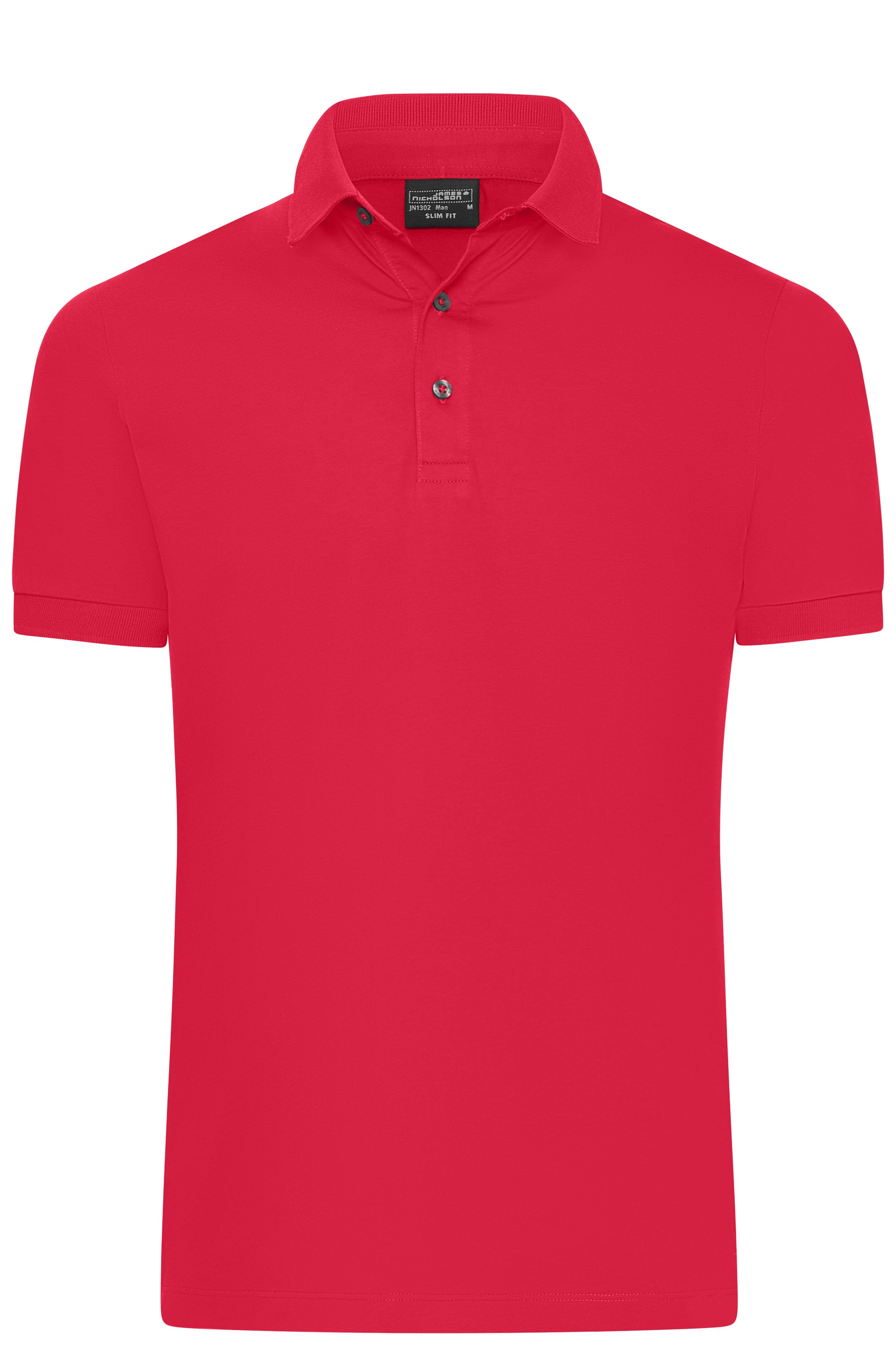 Men's Mercerised Polo Slim Fit JN1302 Slim-Fit Polo in Premiumqualität