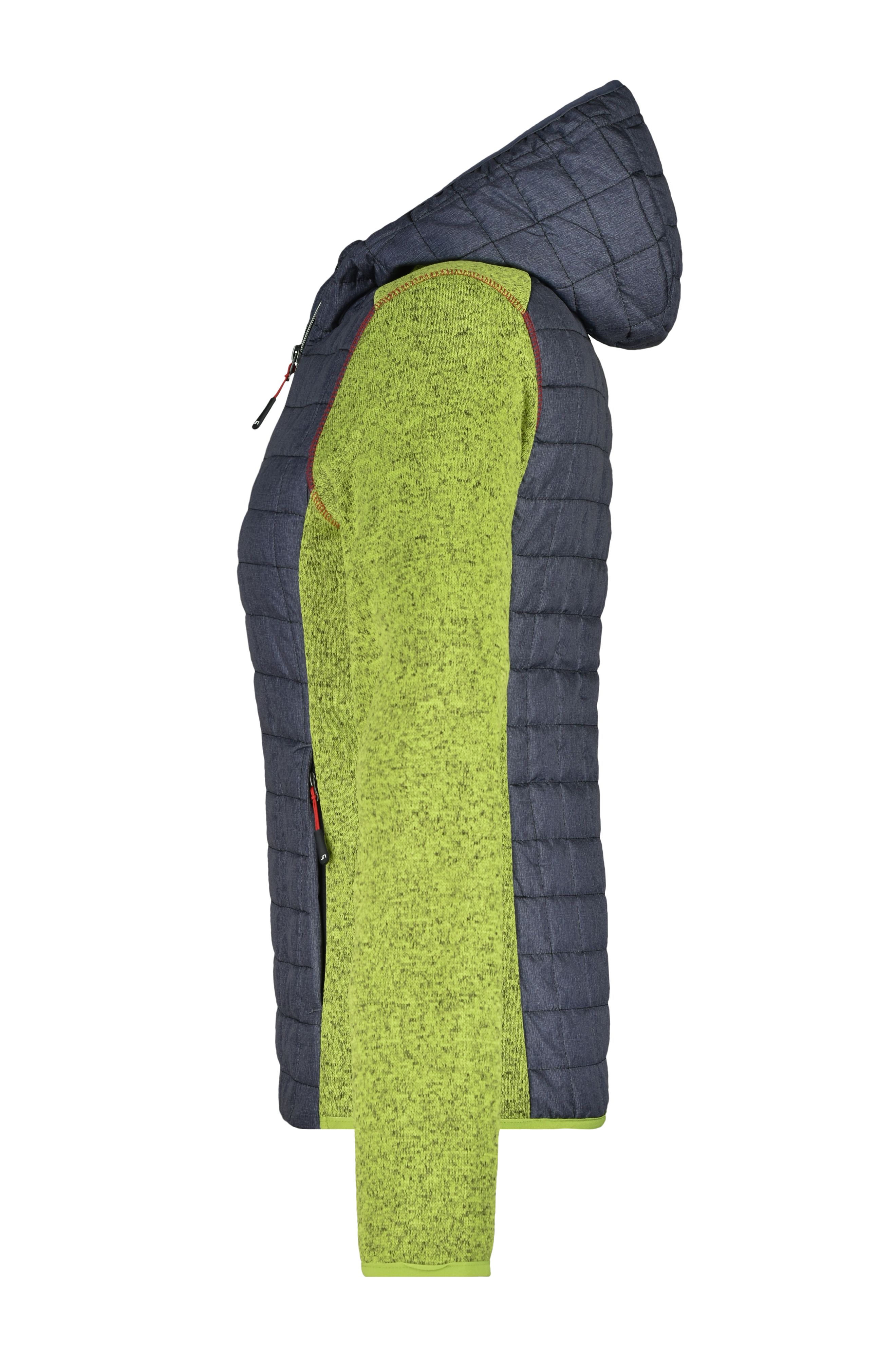 Ladies' Knitted Hybrid Jacket JN771 Strickfleecejacke im stylischen Materialmix Ladies' Knitted Hybrid Jacket JN771 Strickfleecejacke im stylischen Materialmix