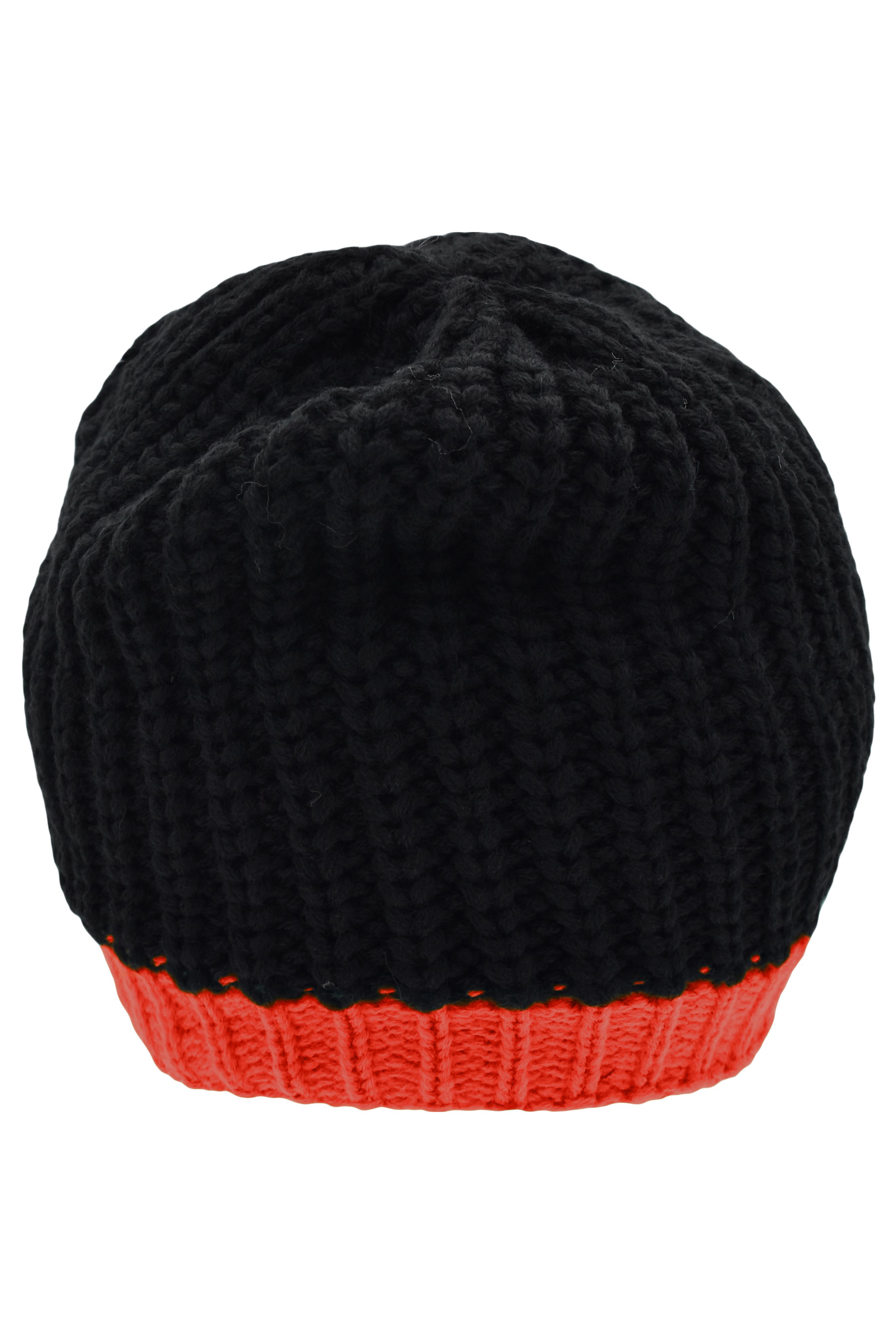 Wintersport Hat MB7103 Strickmütze mit Kontrastabschluss