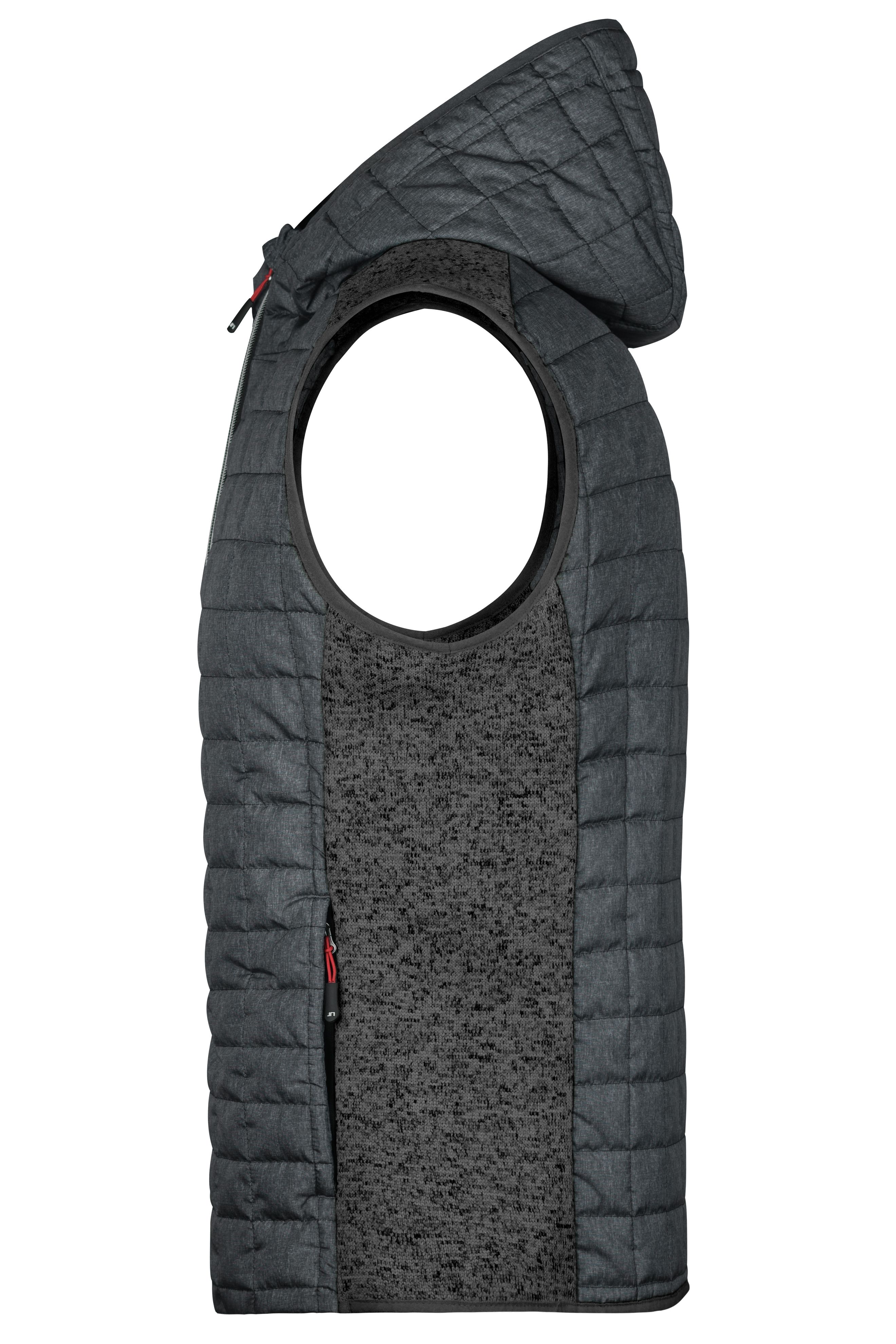 Men's Knitted Hybrid Vest JN768 Weste im stylischen Materialmix