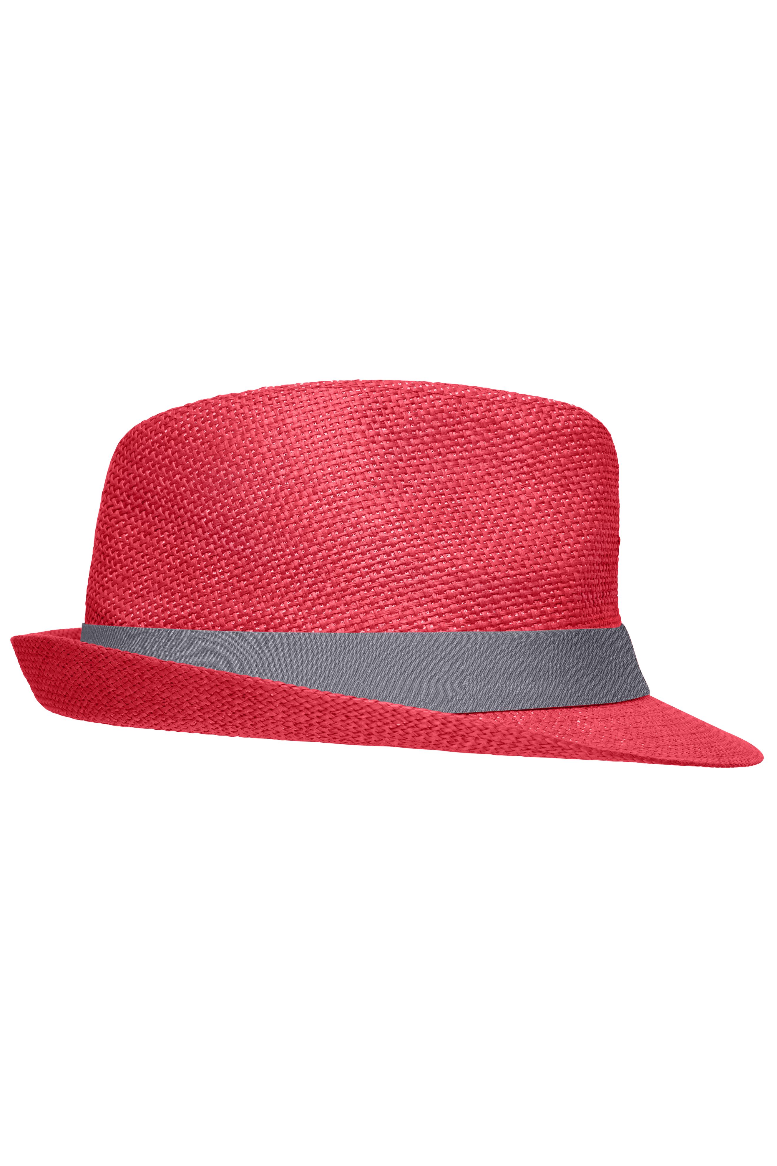 Street Style MB6564 Stylisher, sommerlicher Streetwear Hut mit breitem kontrastfarbigem Band
