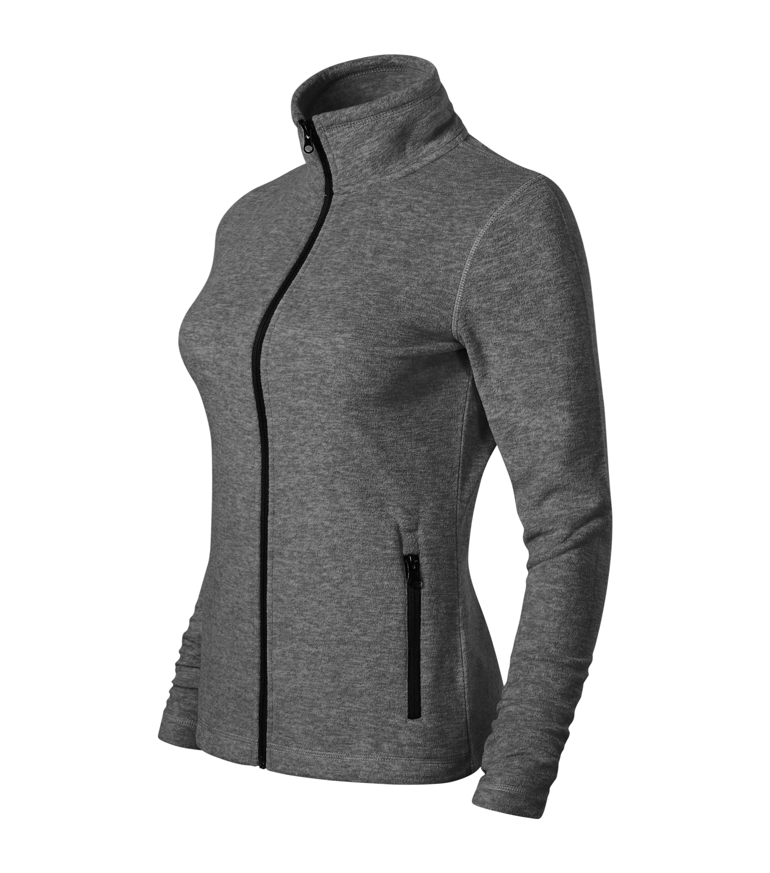 Fleecejacke Damen - SHIFT (GRS)851 -  Reißverschlusstaschen und dekorative Absteppung - Damen Jacke perfekt für den Sommer als Strickjacke oder Sweatjacke