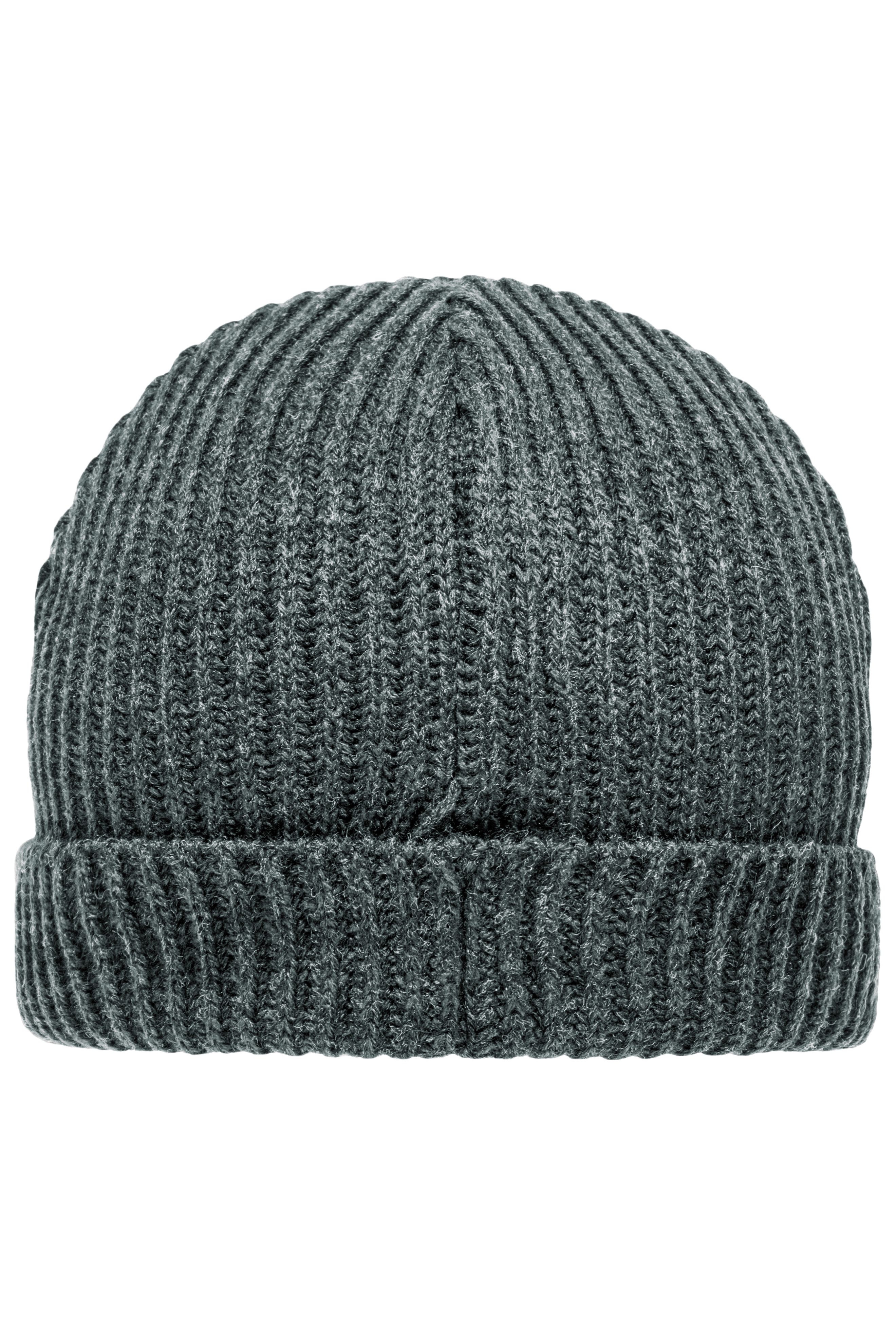 Urban Beanie MB7992 Melierte Strickmütze mit Krempe