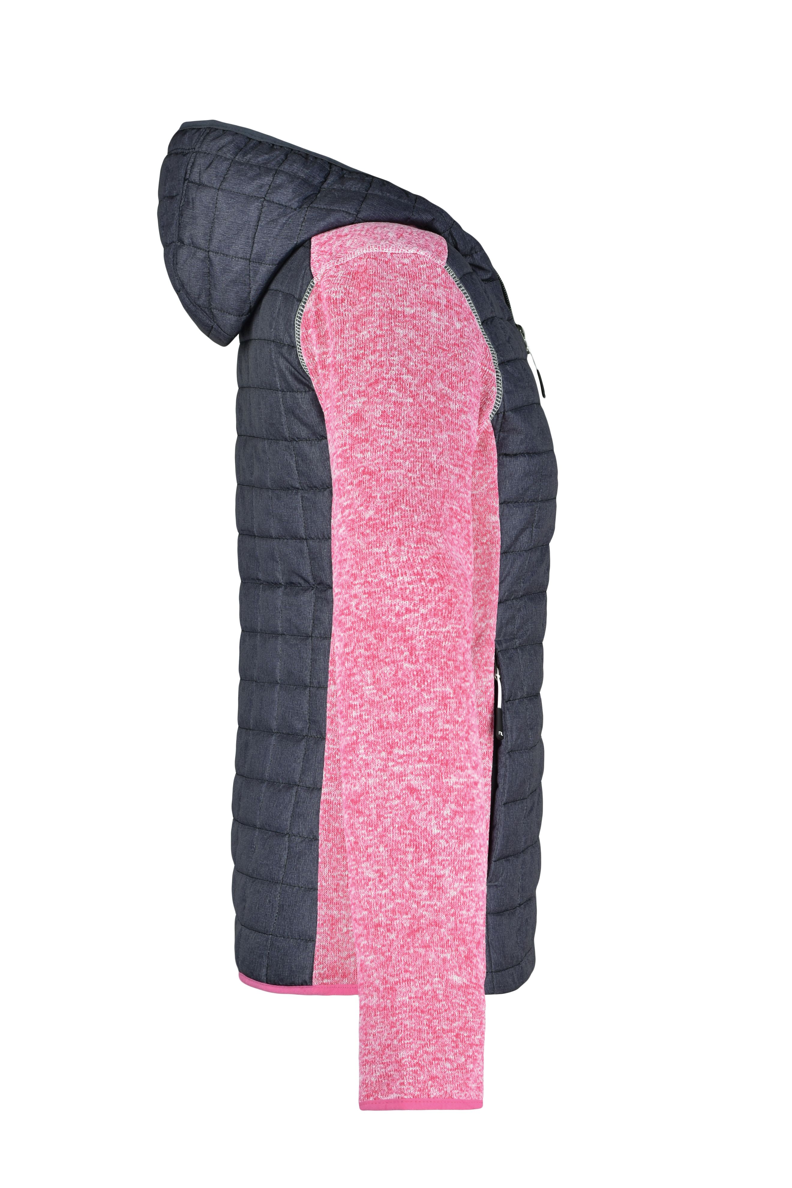 Ladies' Knitted Hybrid Jacket JN771 Strickfleecejacke im stylischen Materialmix Ladies' Knitted Hybrid Jacket JN771 Strickfleecejacke im stylischen Materialmix