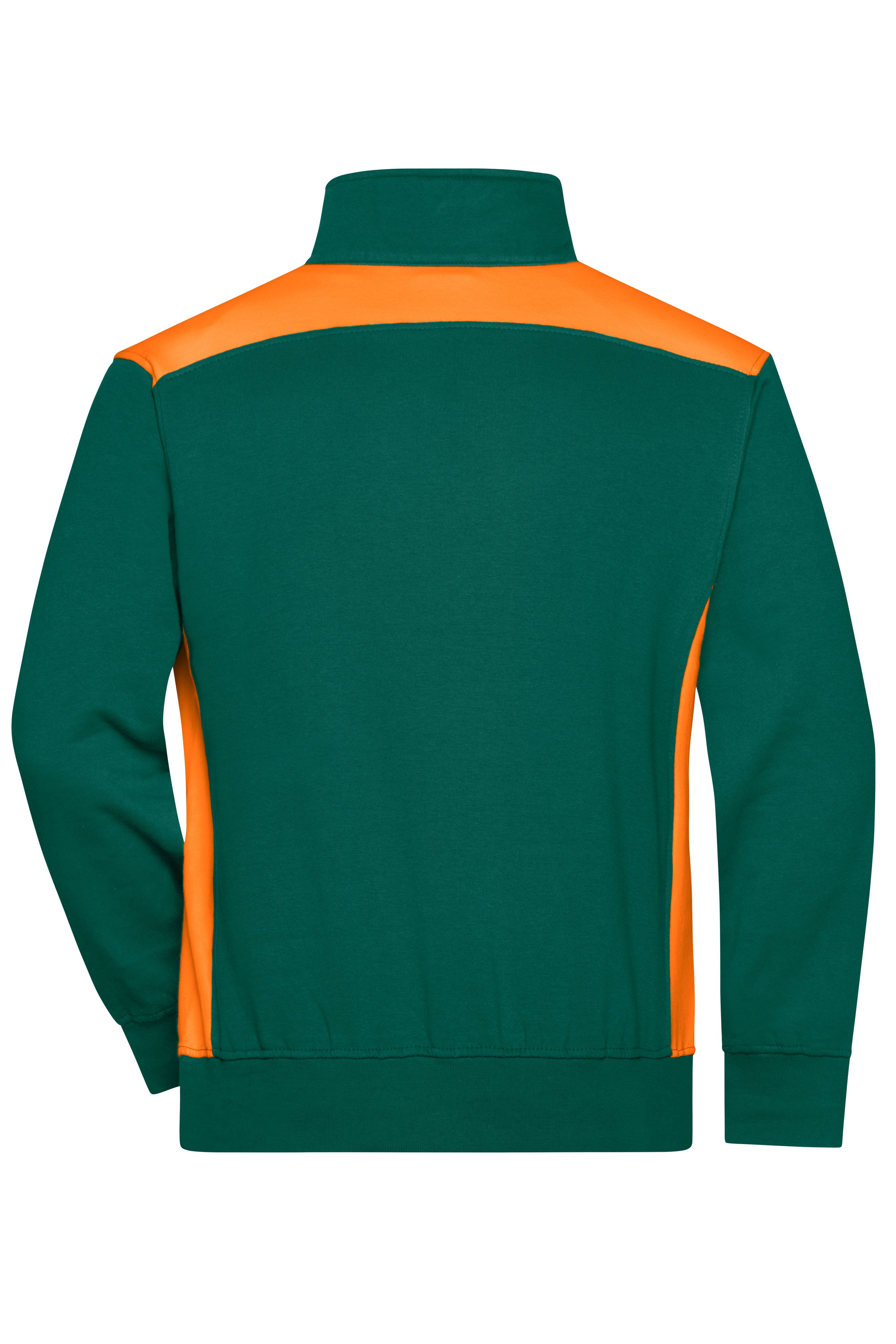 Workwear Half-Zip Sweat - COLOR - JN868 Sweatshirt mit Stehkragen, Reißverschluss und Kontrasteinsätzen