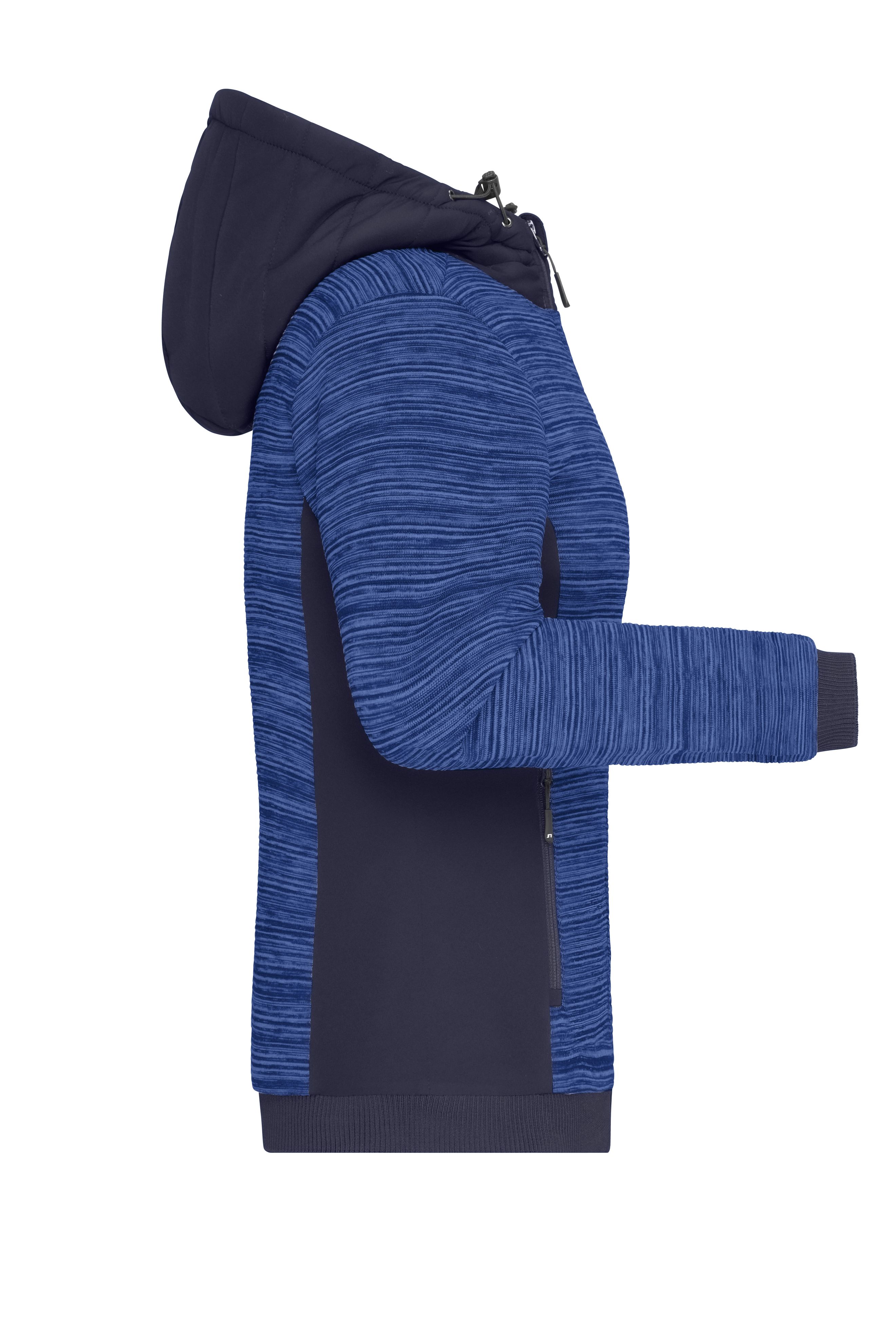 Ladies' Padded Hybrid Jacket JN1843 Wattierte Strickfleece Jacke im attraktiven Materialmix