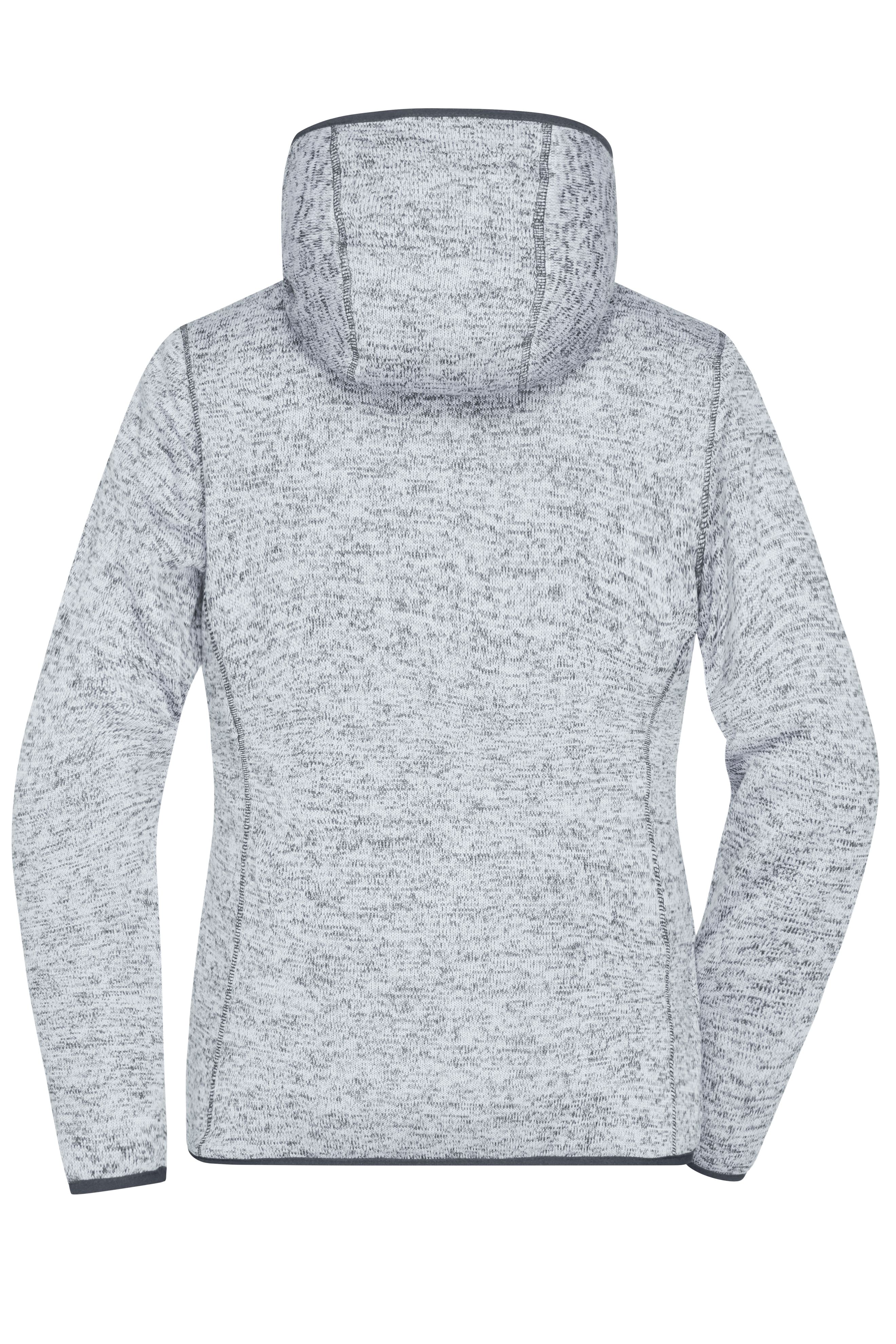Ladies' Knitted Fleece Hoody JN588 Kapuzenjacke aus Strickfleece in Melangeoptik Ladies' Knitted Fleece Hoody JN588 Kapuzenjacke aus Strickfleece in Melangeoptik