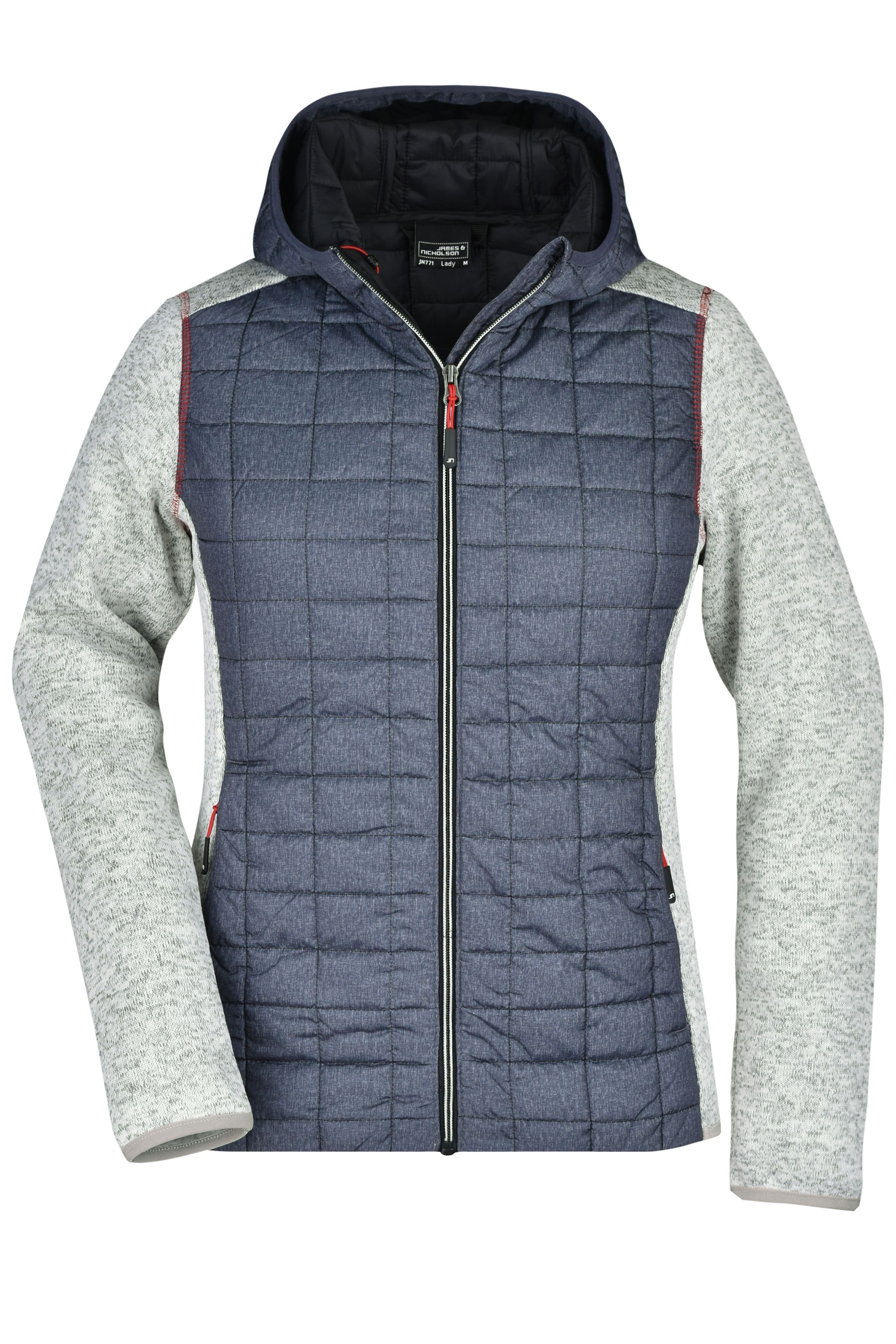 Ladies' Knitted Hybrid Jacket JN771 Strickfleecejacke im stylischen Materialmix Ladies' Knitted Hybrid Jacket JN771 Strickfleecejacke im stylischen Materialmix