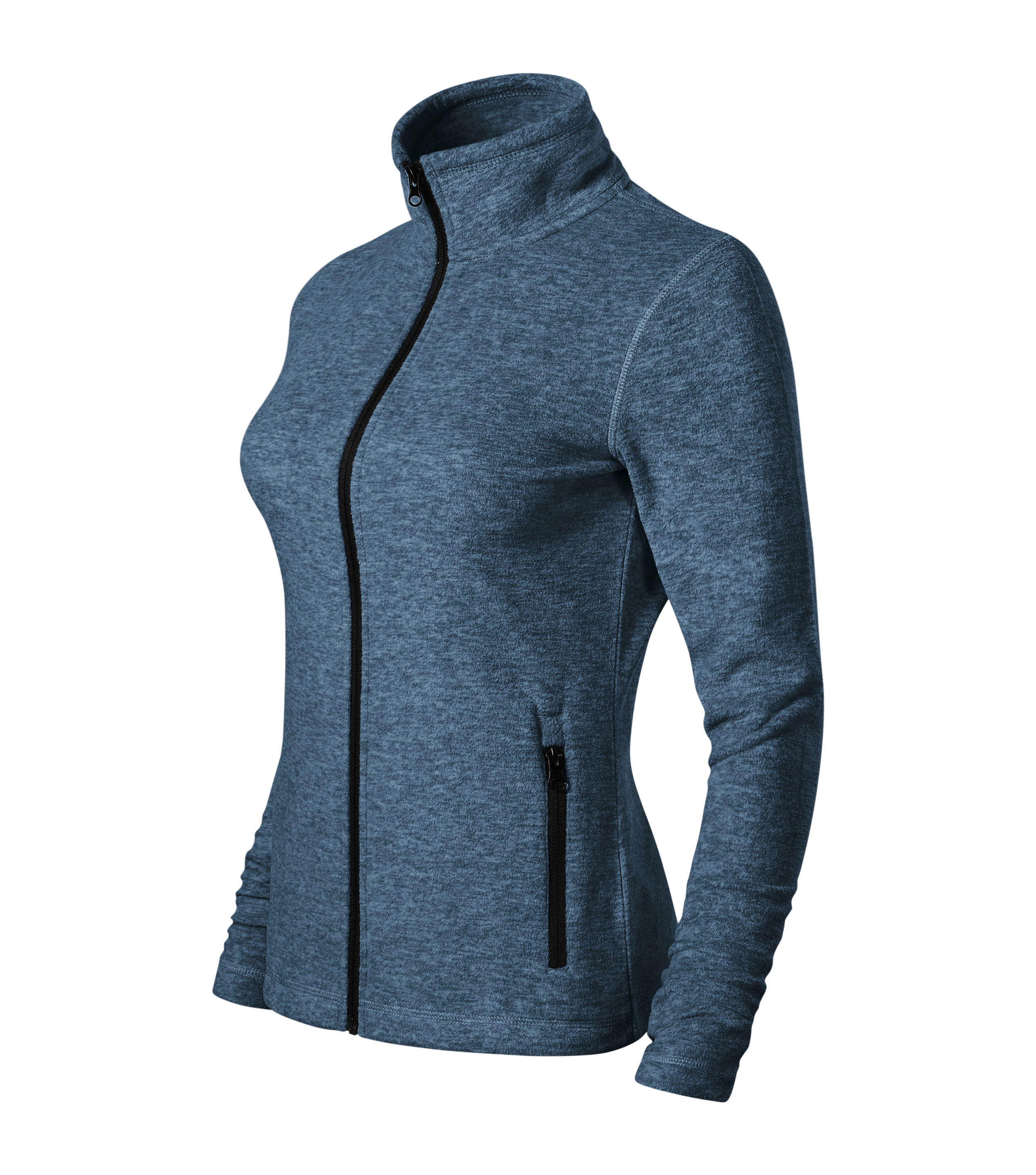 Fleecejacke Damen - SHIFT (GRS)851 -  Reißverschlusstaschen und dekorative Absteppung - Damen Jacke perfekt für den Sommer als Strickjacke oder Sweatjacke