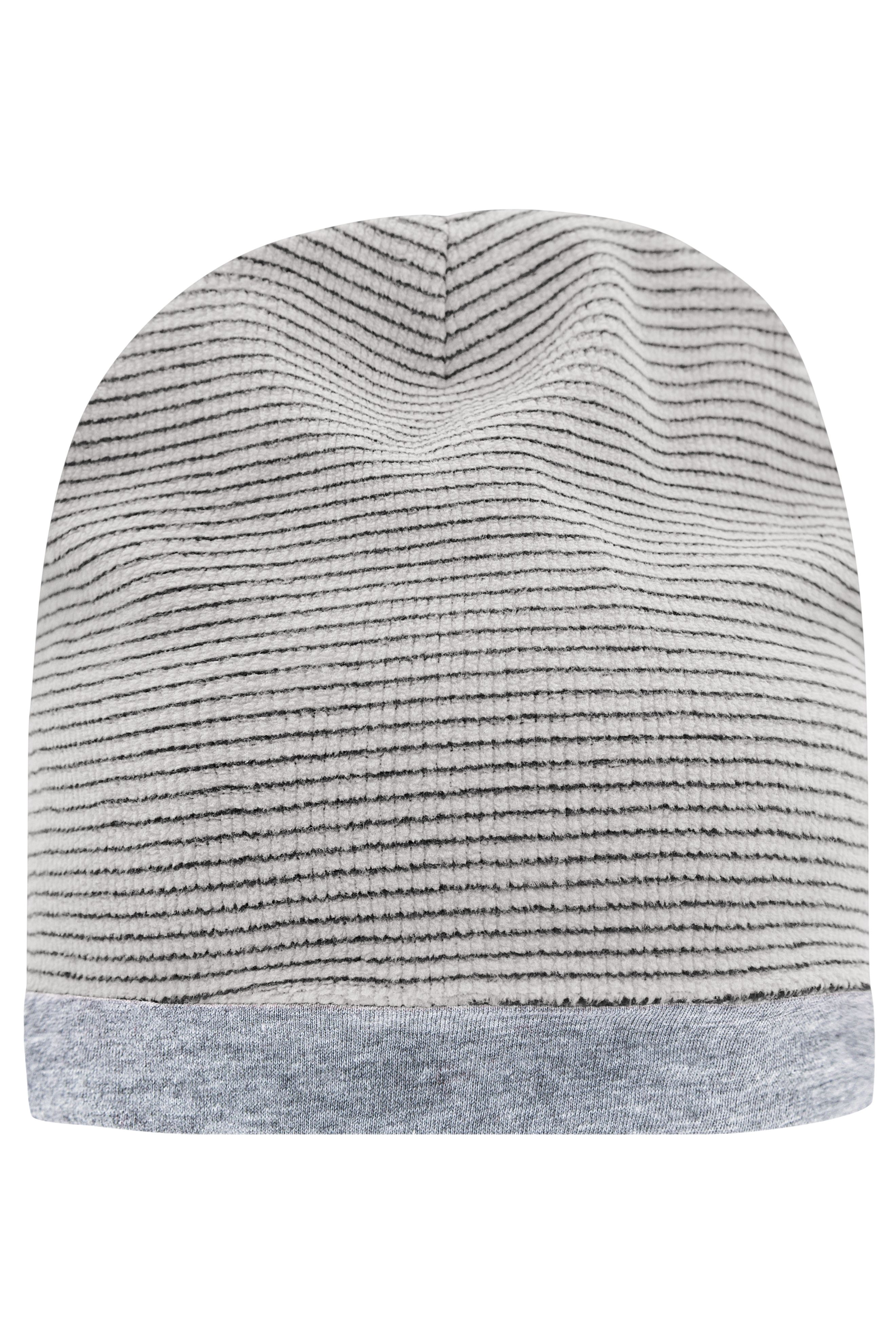 Structured Beanie MB7127 Stretchfleece-Mütze mit Kontrastabschluss
