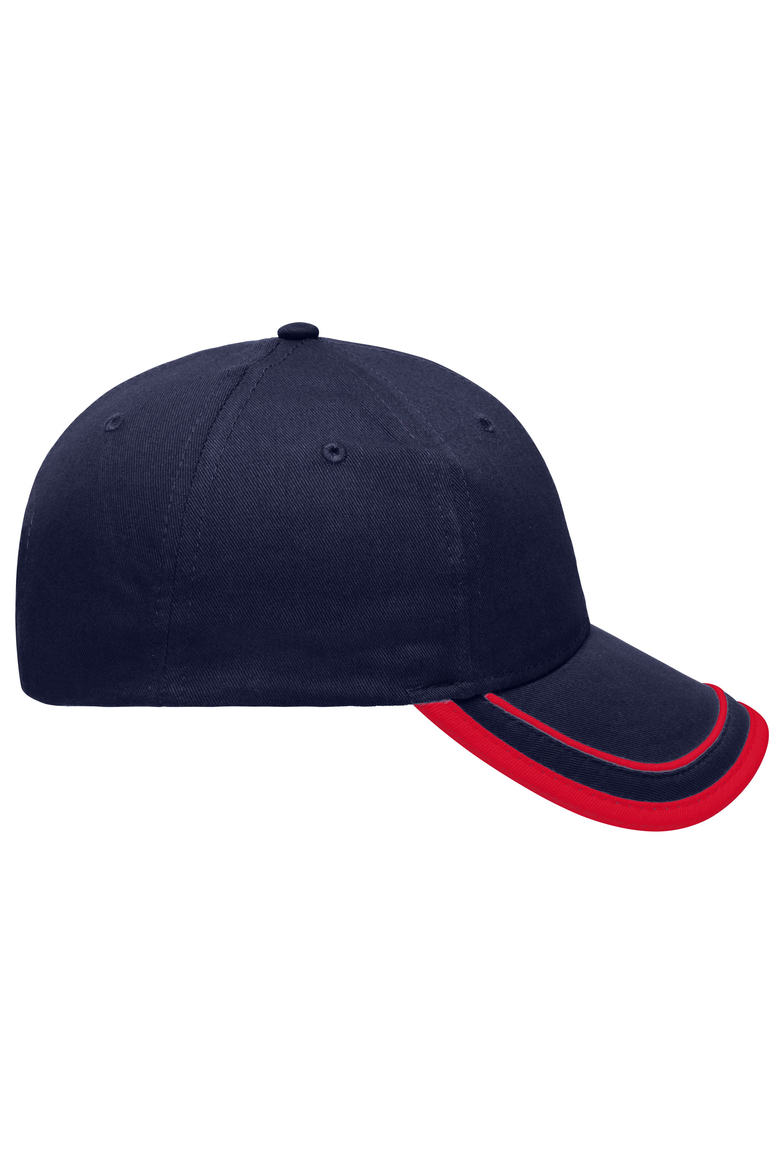 6 Panel Piping Cap MB6501 Brushed 6 Panel Cap