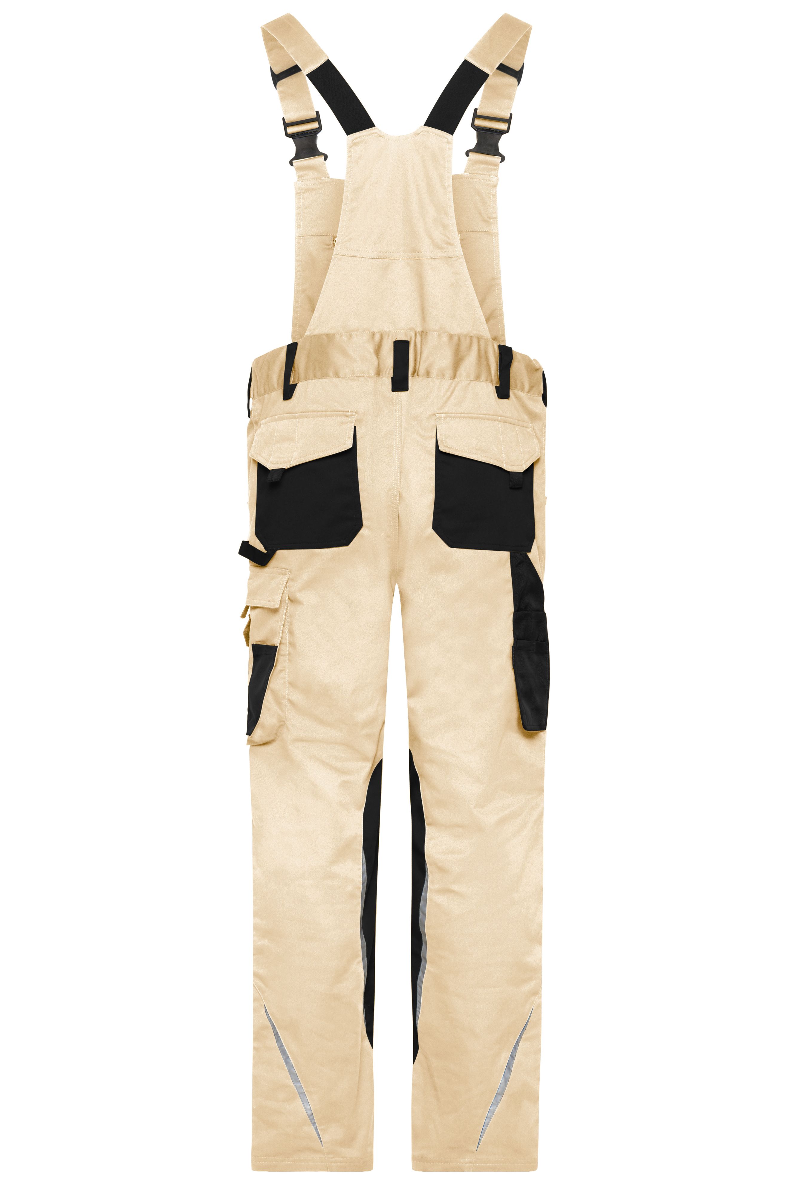 Workwear Pants with Bib - STRONG - JN1833 Spezialisierte Latzhose mit funktionellen Details und flexibel einstellbarem, elastischen Bund