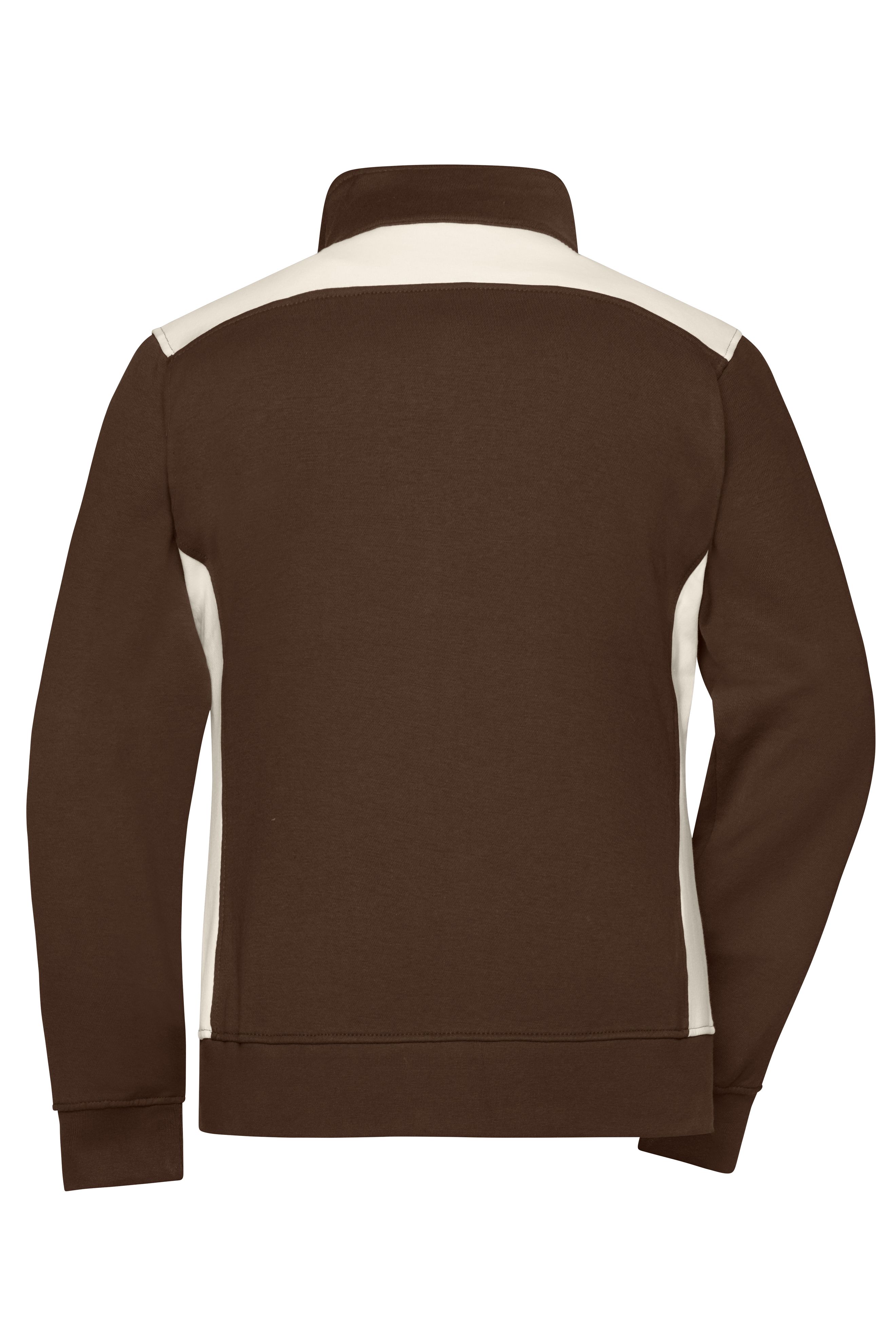 Ladies' Workwear Sweat Jacket - COLOR - JN869 Sweat-Jacke mit Stehkragen und Kontrasteinsätzen