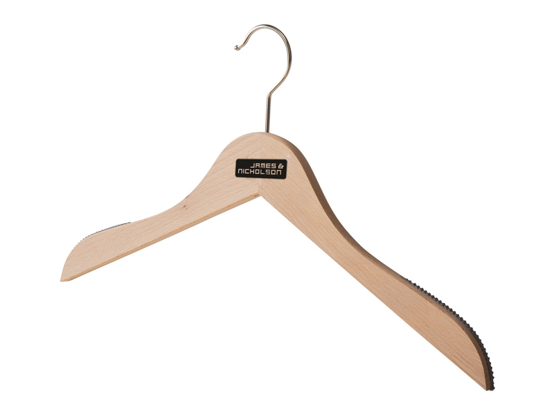 Clothes hanger small JN7137 Hochwertiger Holz-Kleiderbügel mit rutschfester Gummierung