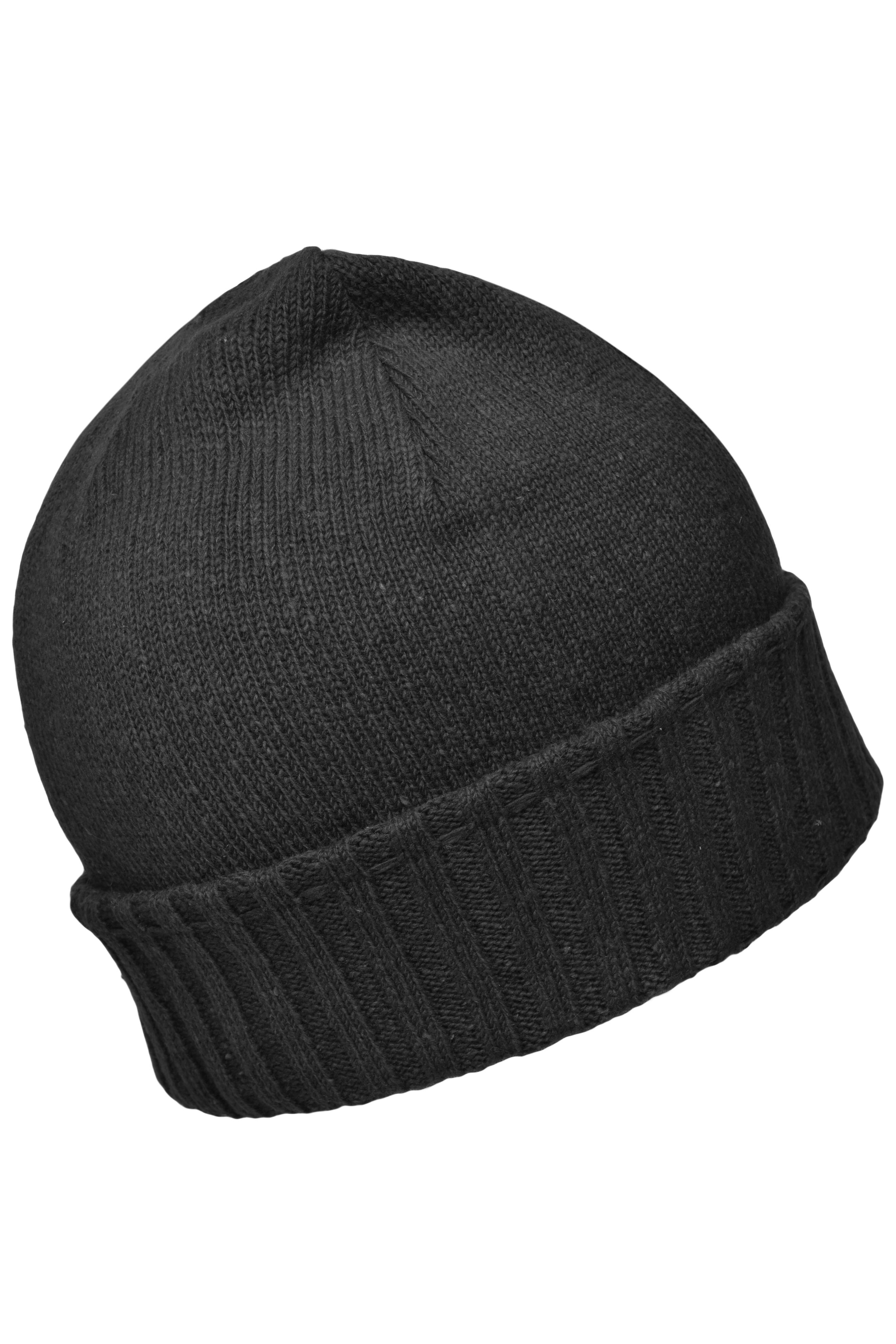 Melange Hat Basic MB7979 Elegante Strickmütze mit Krempe