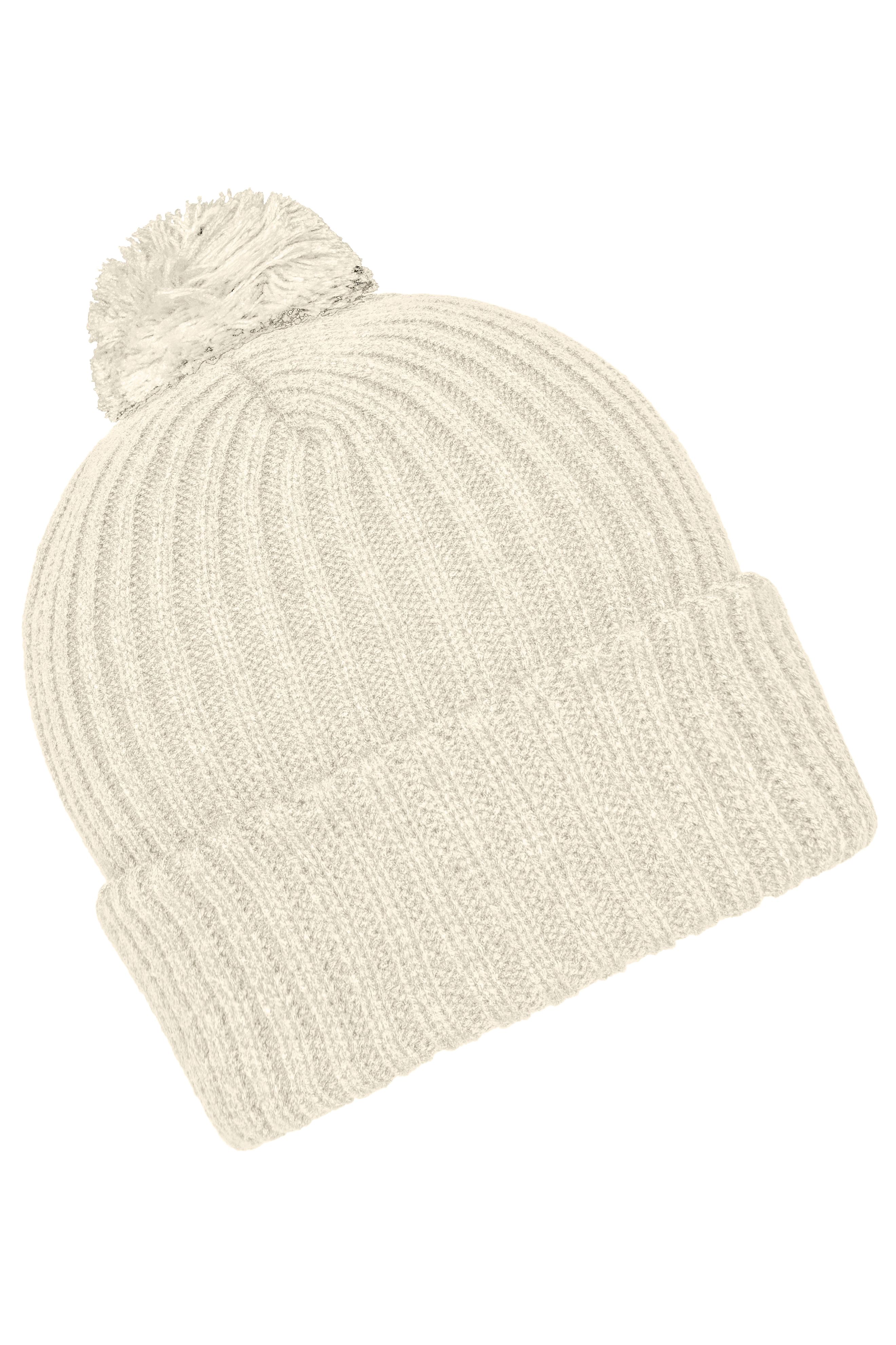 Knitted Cap with Pompon MB7540 Trendige Pomponmütze in vielen Farben