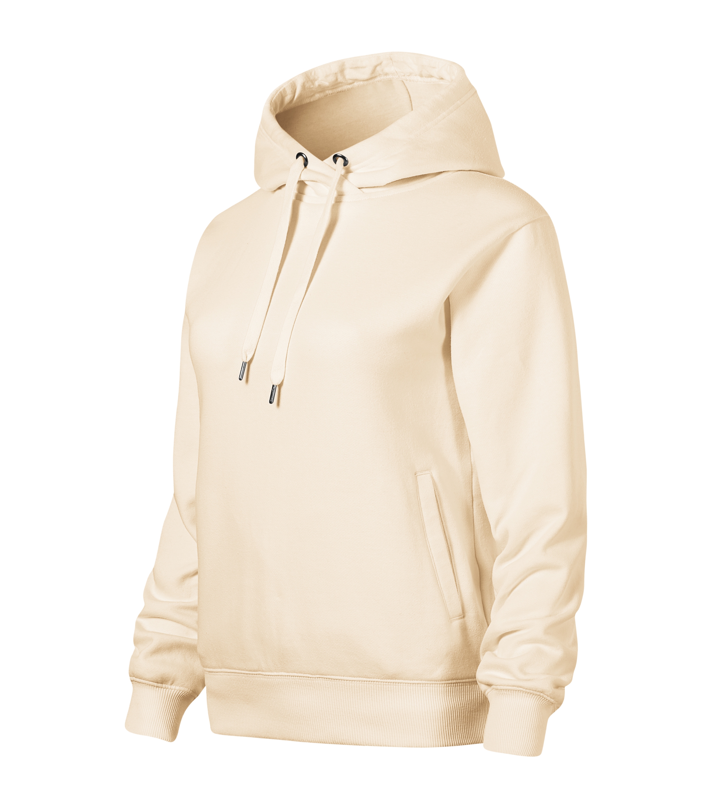 Damen Sweatshirt Pullover - Moon 421 - mit Kapuze mit Innenfutter und Känguru- Leistentaschen - langarm Sweatshirt für Frauen Baumwolle Herbst Winter Sport