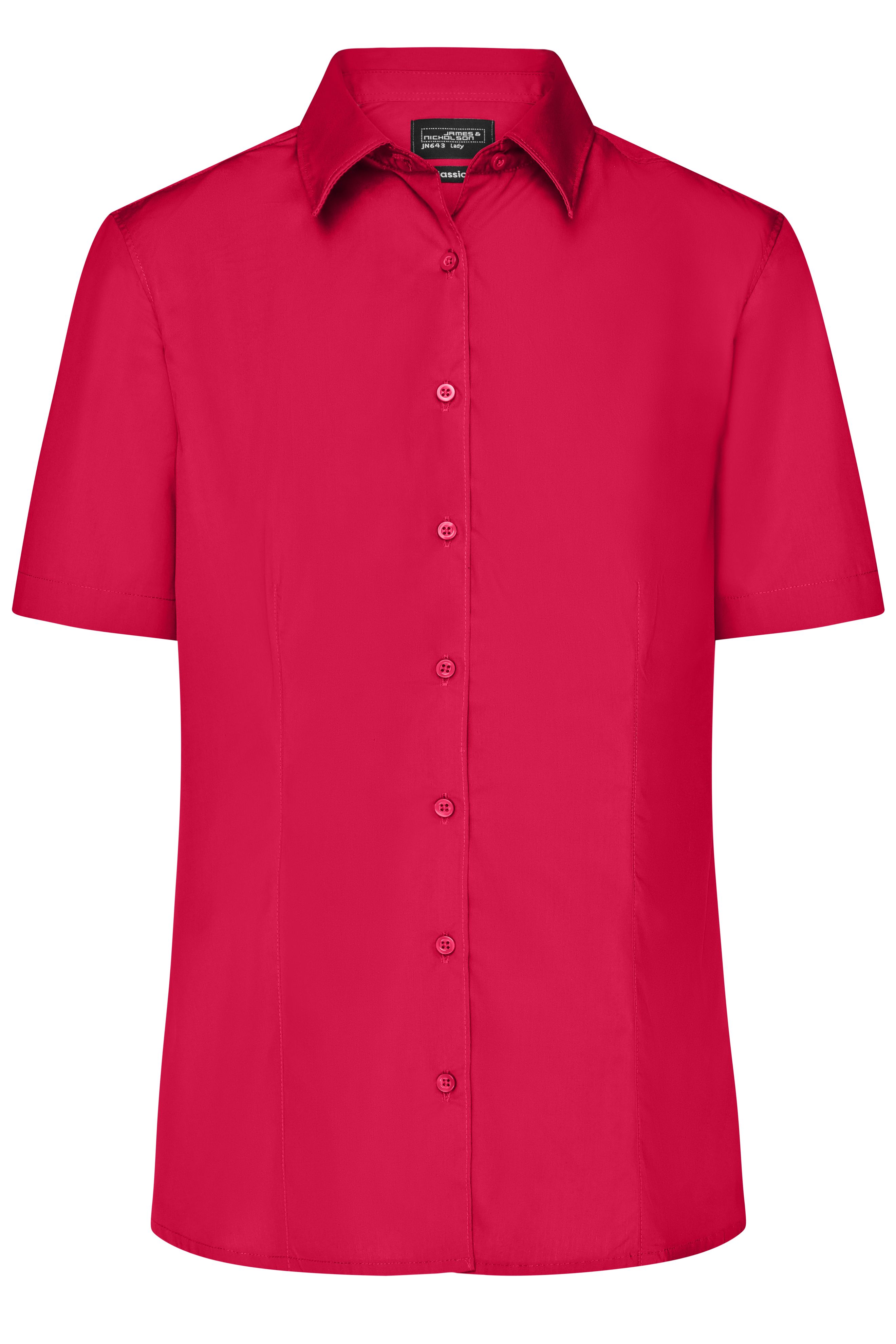 Ladies' Business Shirt Short-Sleeved JN643 Klassisches Shirt aus strapazierfähigem Mischgewebe