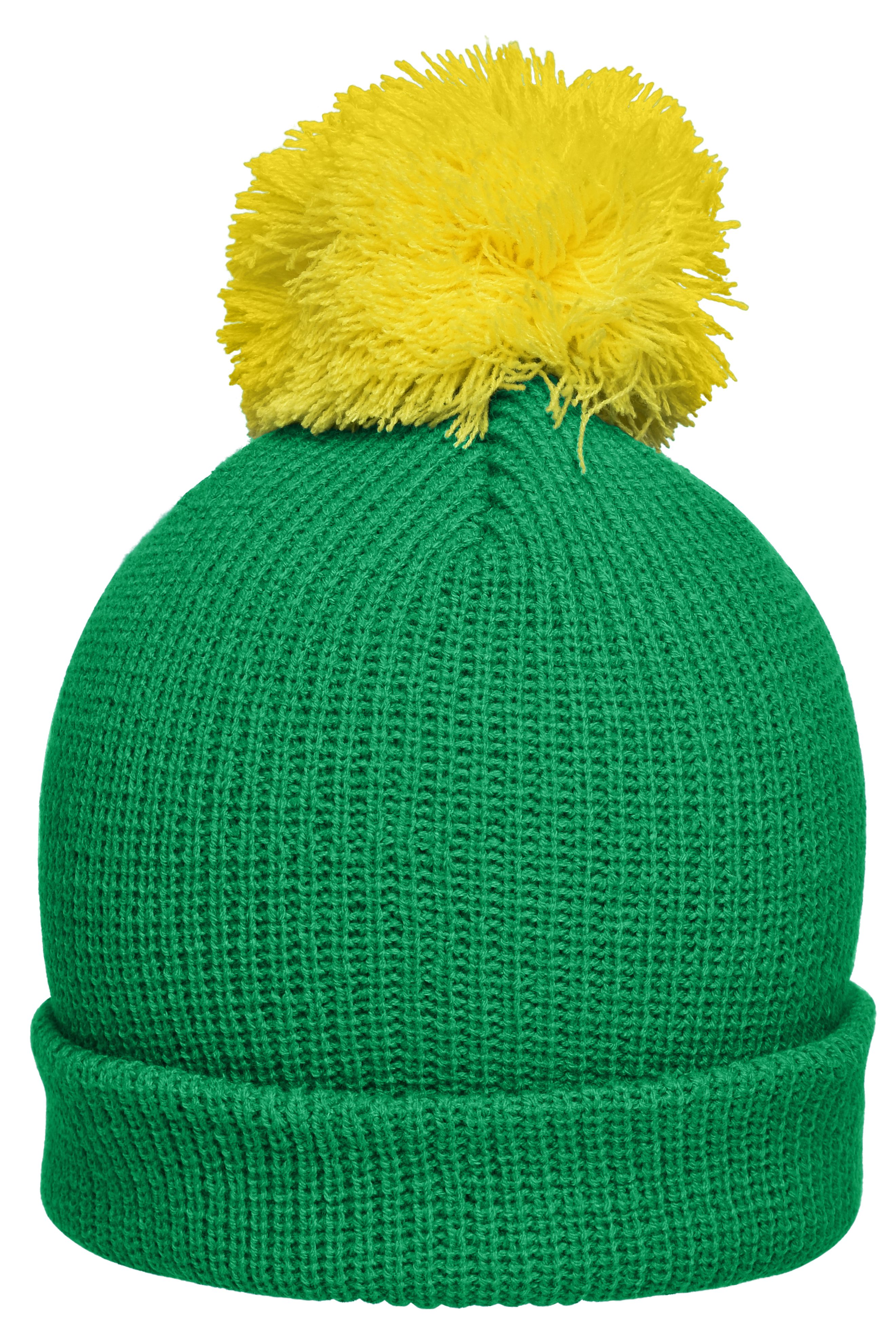 Pompon Hat with Brim MB7967 Strickmütze mit Umschlag und Pompon