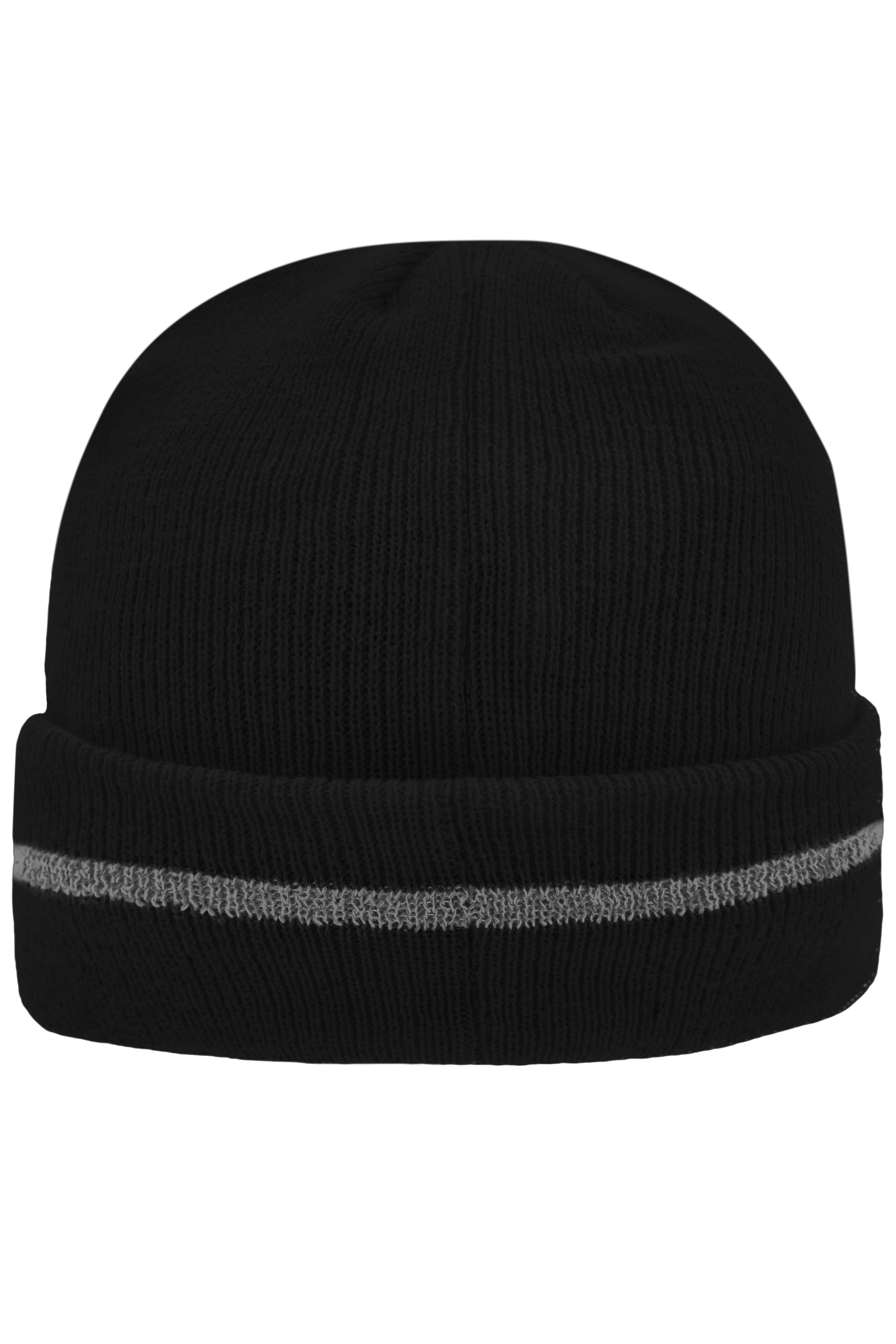 Reflective Beanie MB7141 Klassische Strickmütze mit einem reflektierenden Streifen im Umschlag ( ohne Schutzfunktion/ keine PSA )