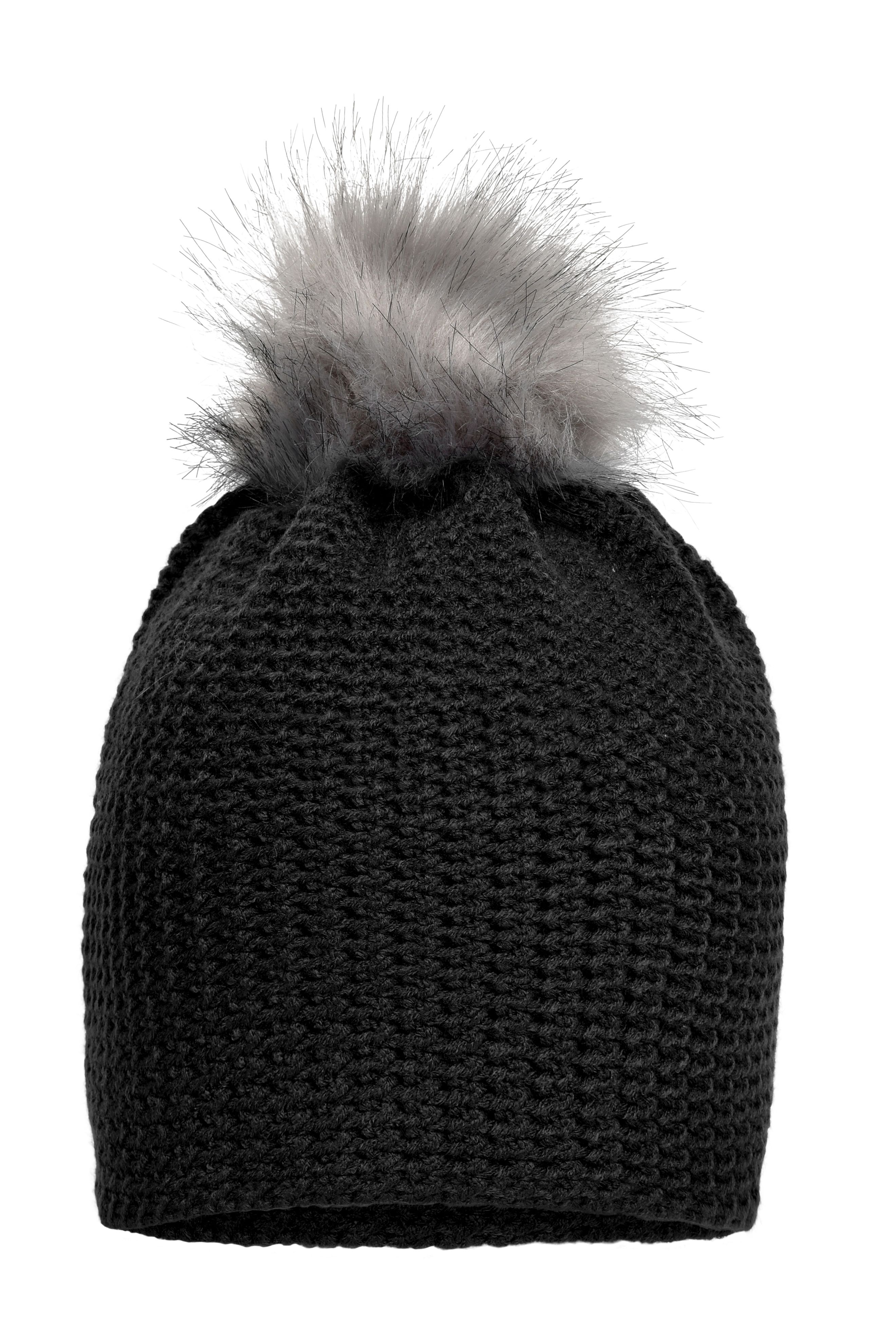 Fine Crocheted Beanie MB7120 Häkelmütze mit Pompon