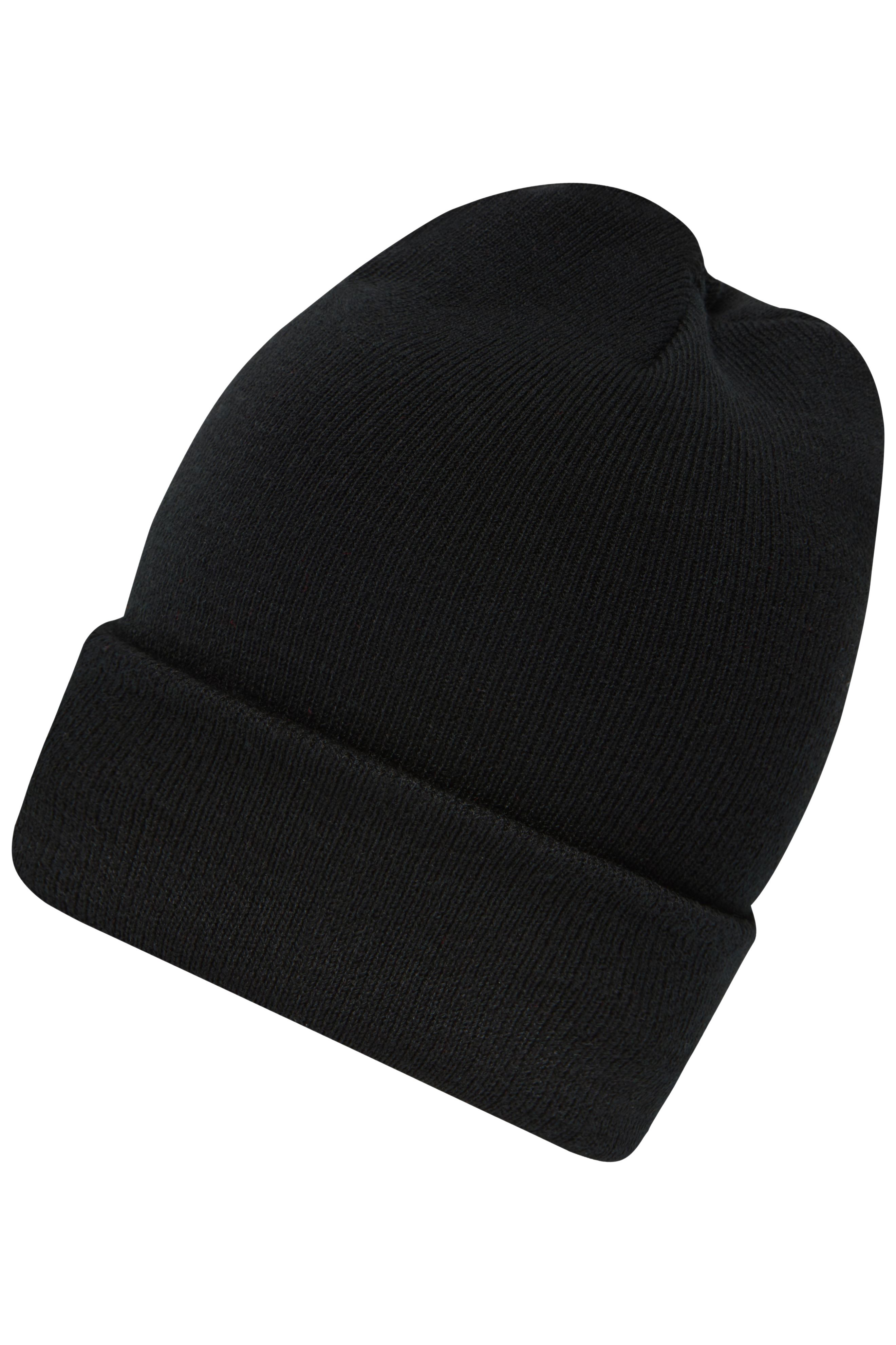 High Brim Beanie MB7139 Klassische Strickmütze mit extra breitem Umschlag