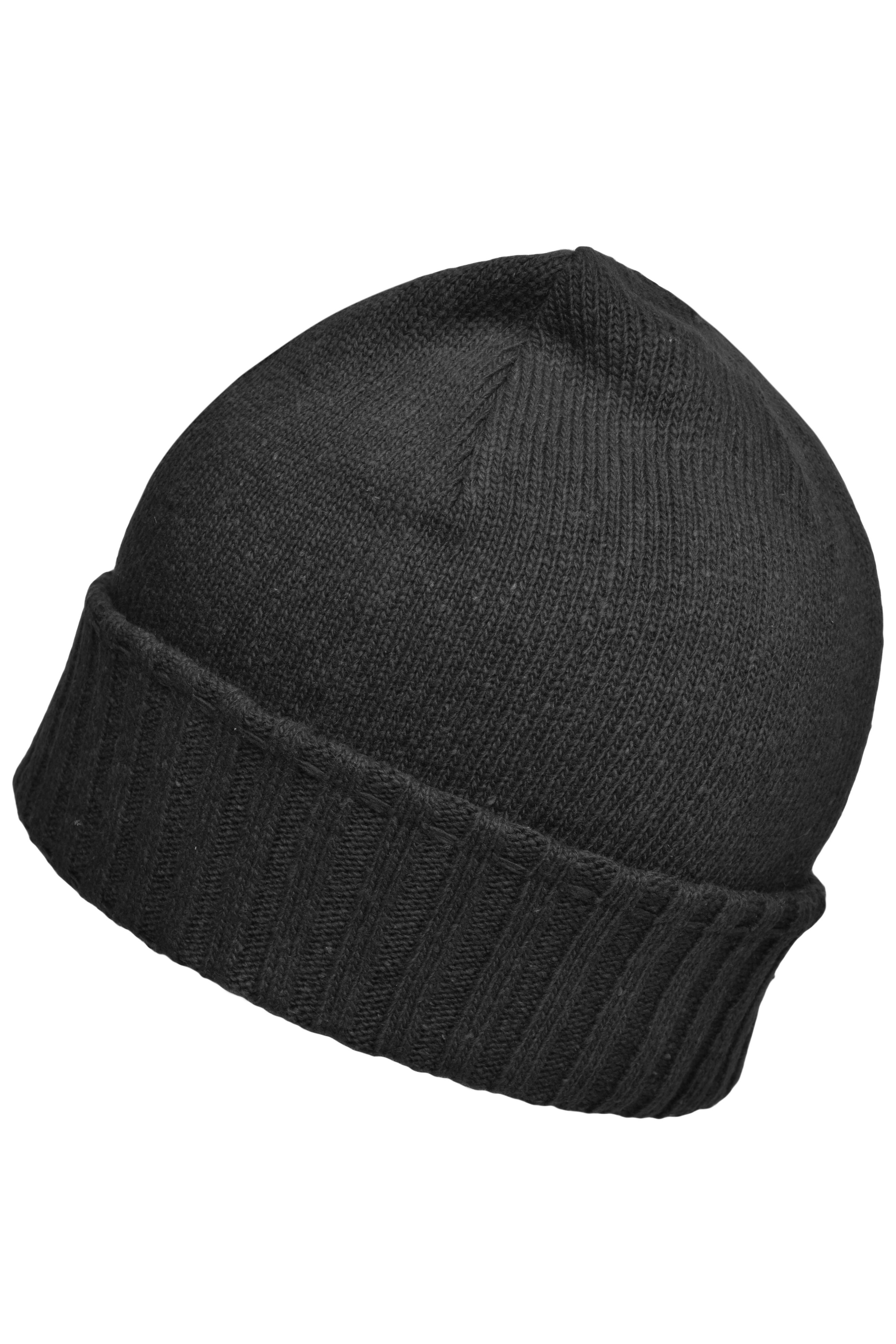 Melange Hat Basic MB7979 Elegante Strickmütze mit Krempe
