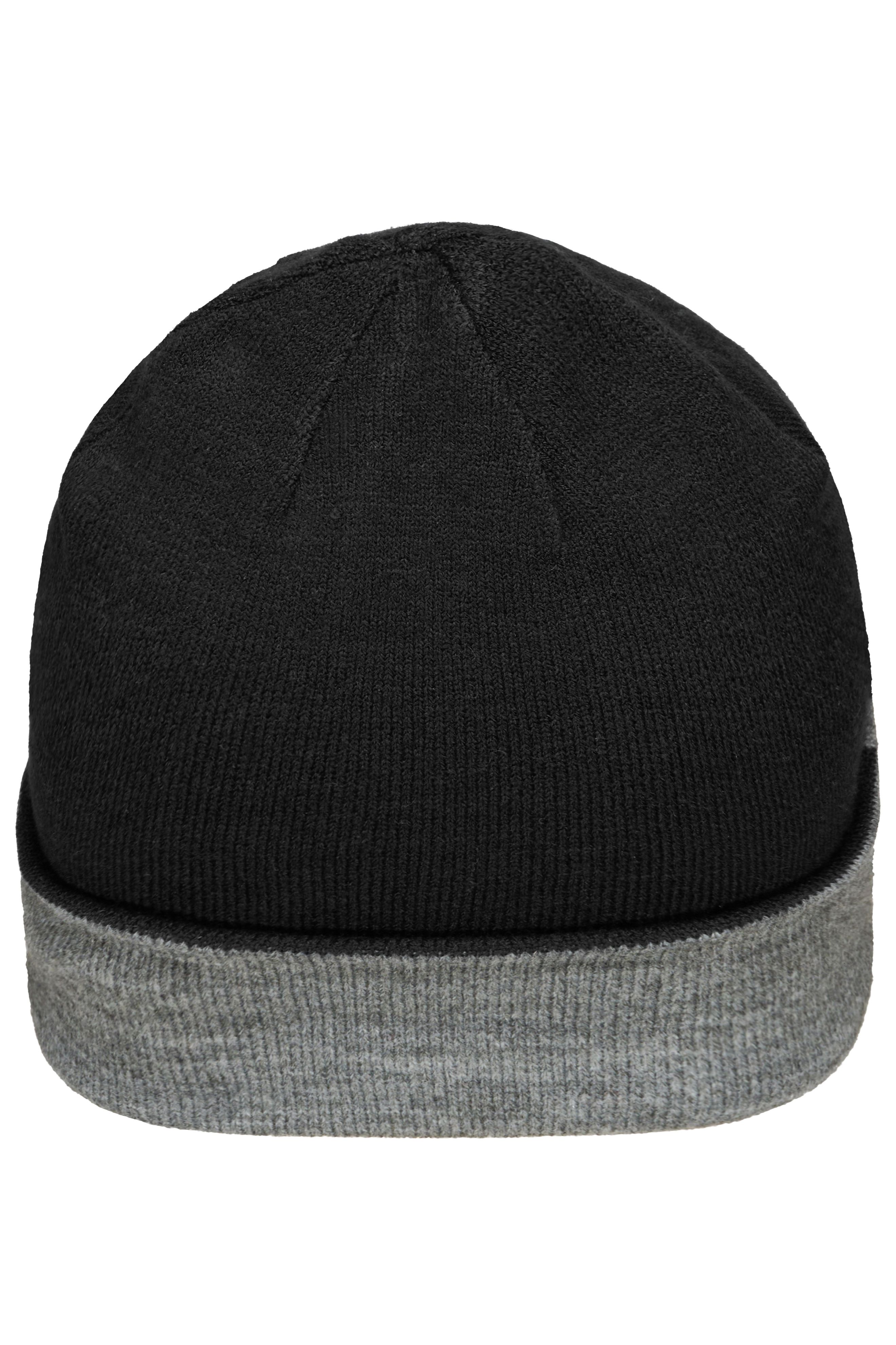 Reversible Beanie MB7400 Wendemütze mit breitem Kontrastumschlag