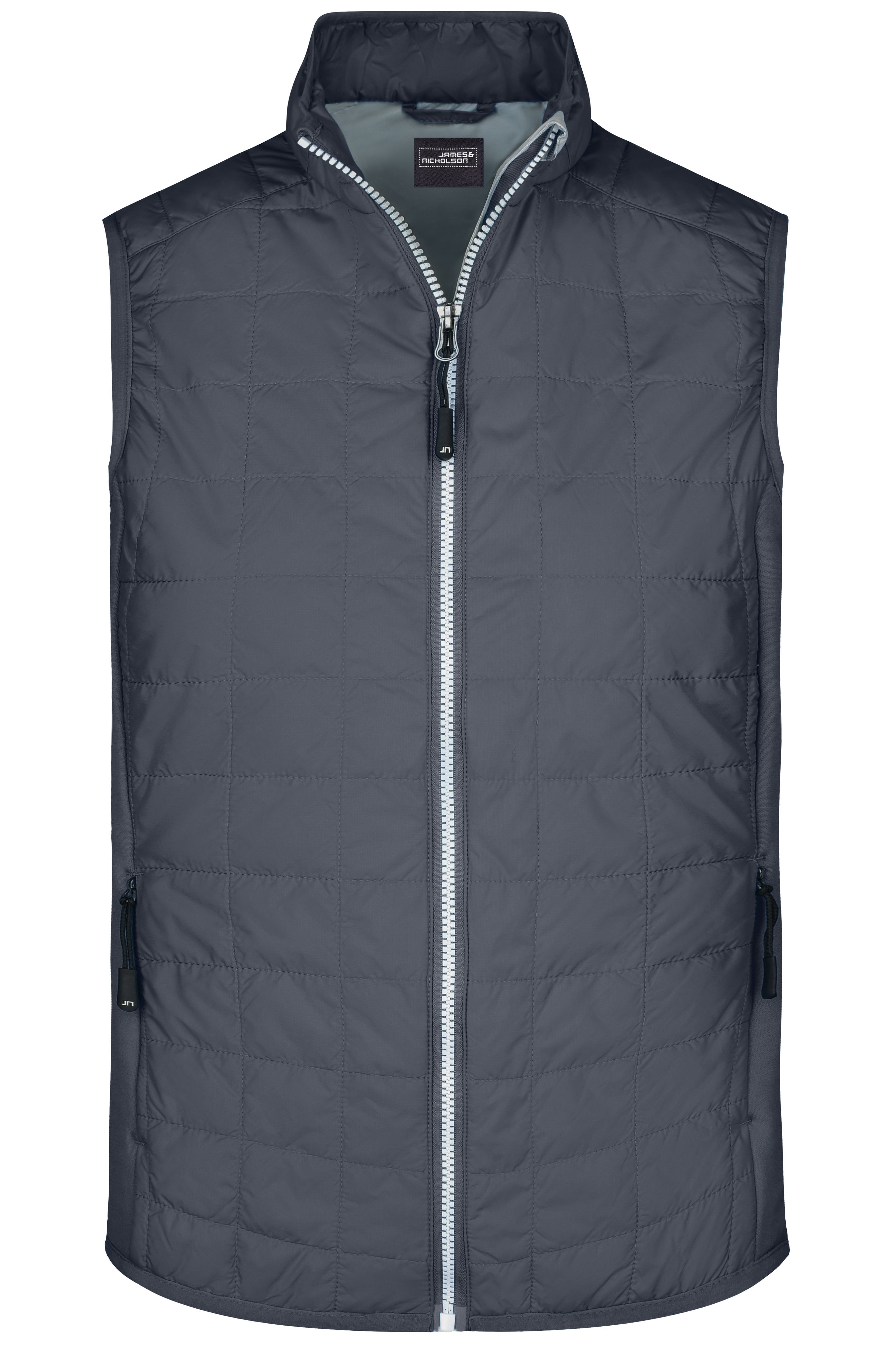 Men's Hybrid Vest JN1114 Leicht wattierte Weste im sportlichen Materialmix Men's Hybrid Vest JN1114 Leicht wattierte Weste im sportlichen Materialmix