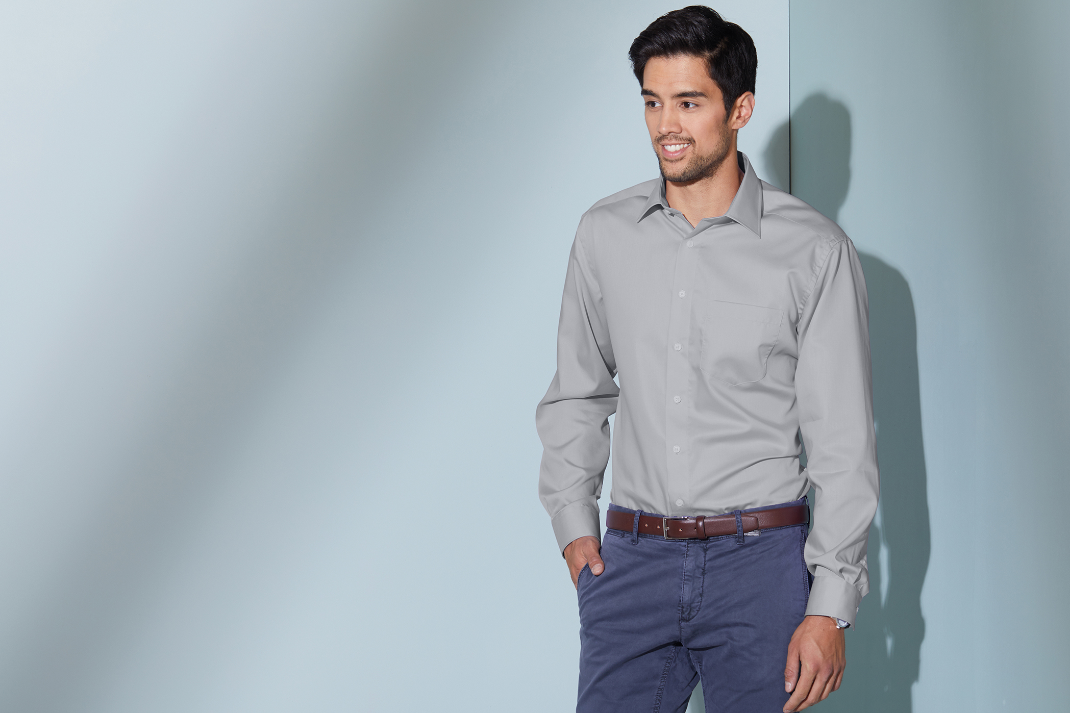 Men's Business Shirt Long-Sleeved JN606 Bügelleichtes, modisches Herrenhemd