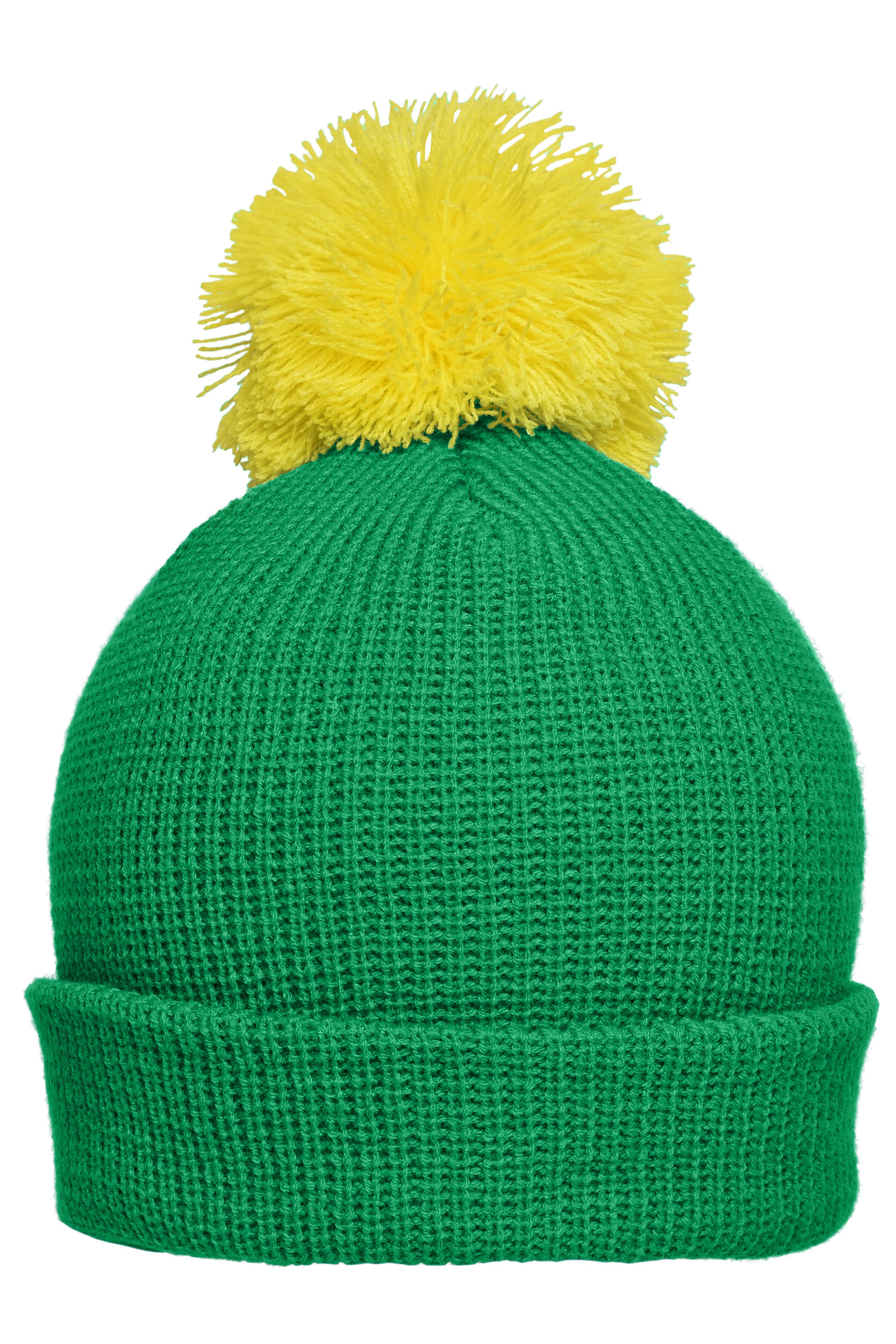 Pompon Hat with Brim MB7967 Strickmütze mit Umschlag und Pompon