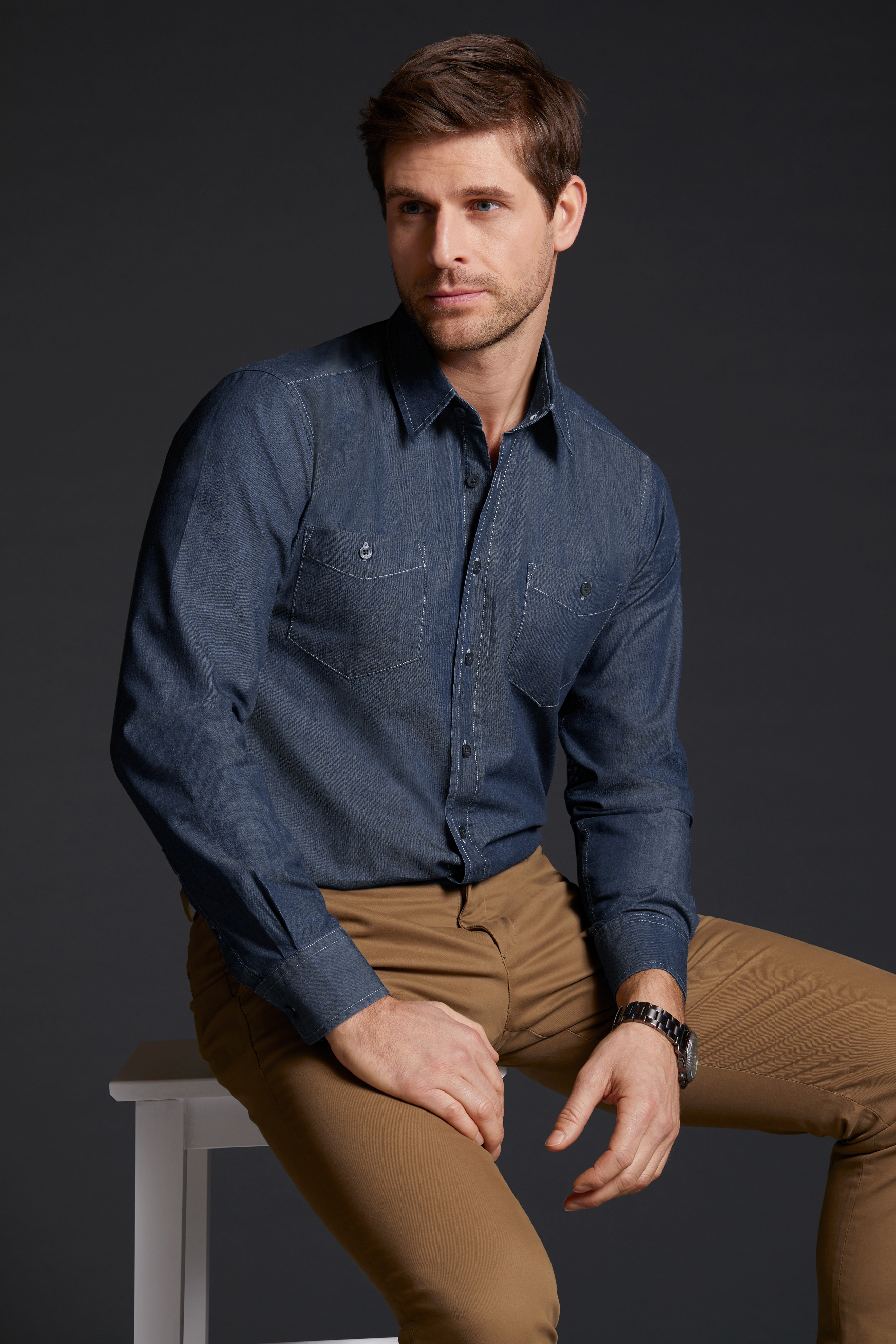 Men's Denim Shirt JN629 Trendiges Jeanshemd Men's Denim Shirt JN629 Trendiges Jeanshemd