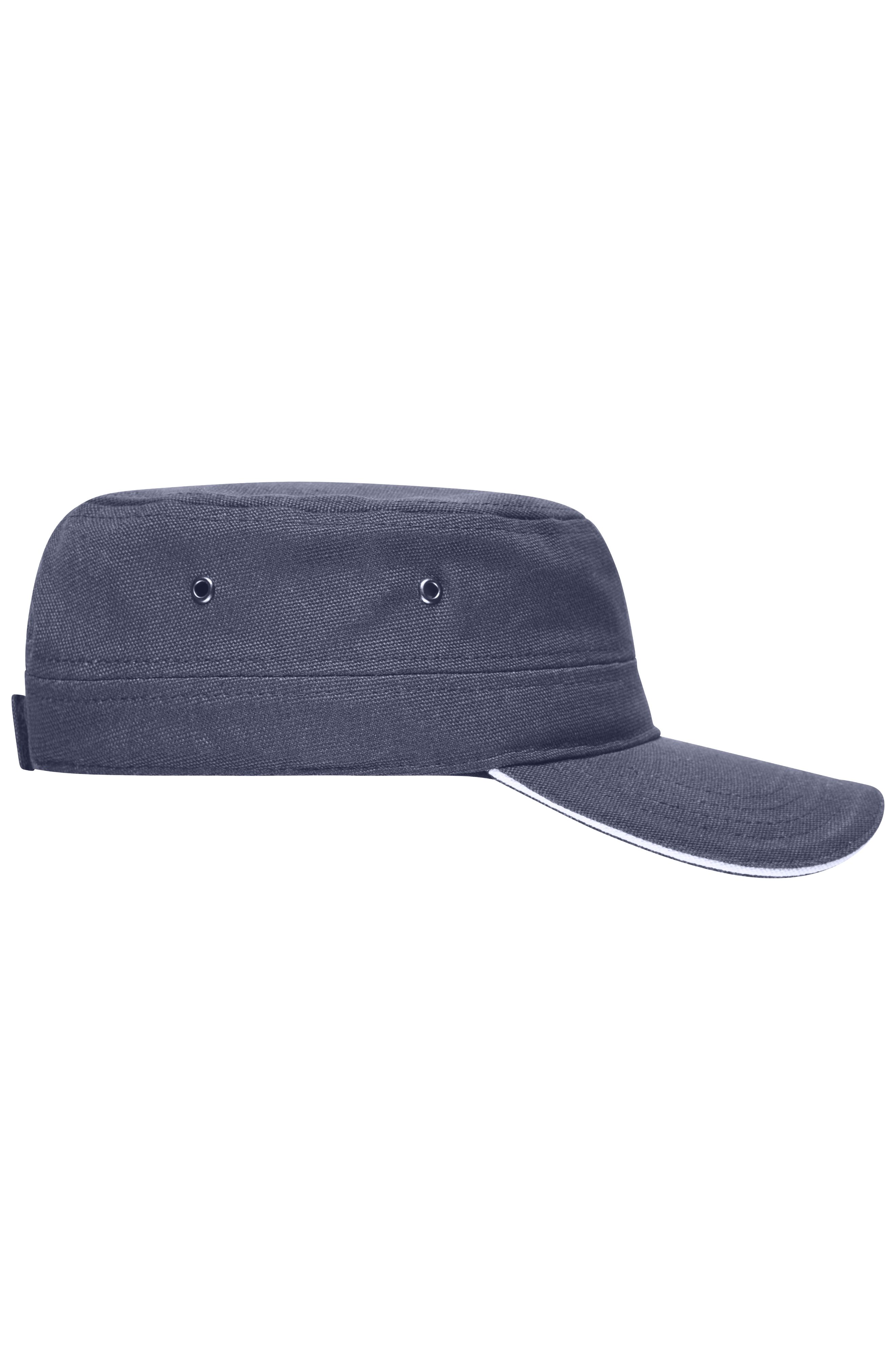 Military Sandwich Cap MB6555 Sandwich Cap im Military-Stil aus robustem Baumwollcanvas