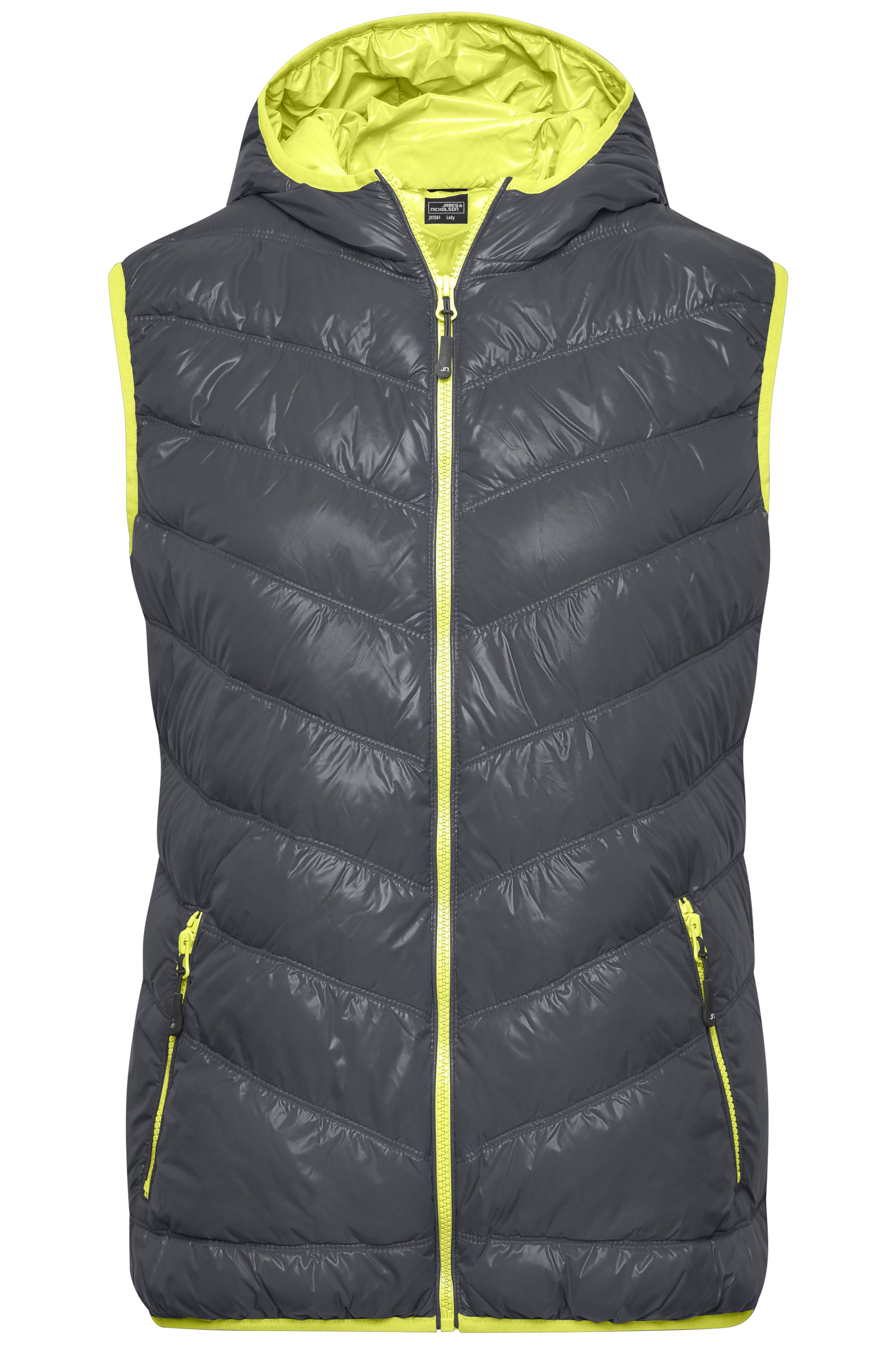 Ladies' Down Vest JN1061 Ultraleichte sportliche Daunenweste mit Kapuze