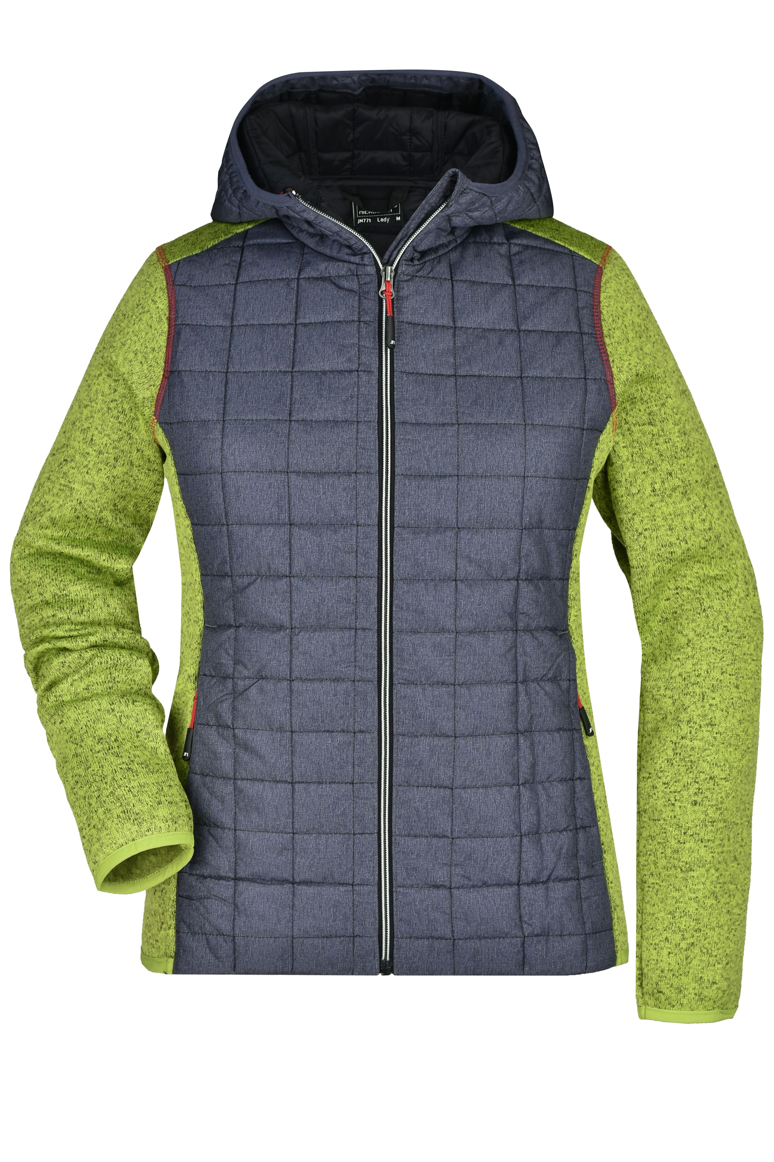 Ladies' Knitted Hybrid Jacket JN771 Strickfleecejacke im stylischen Materialmix Ladies' Knitted Hybrid Jacket JN771 Strickfleecejacke im stylischen Materialmix