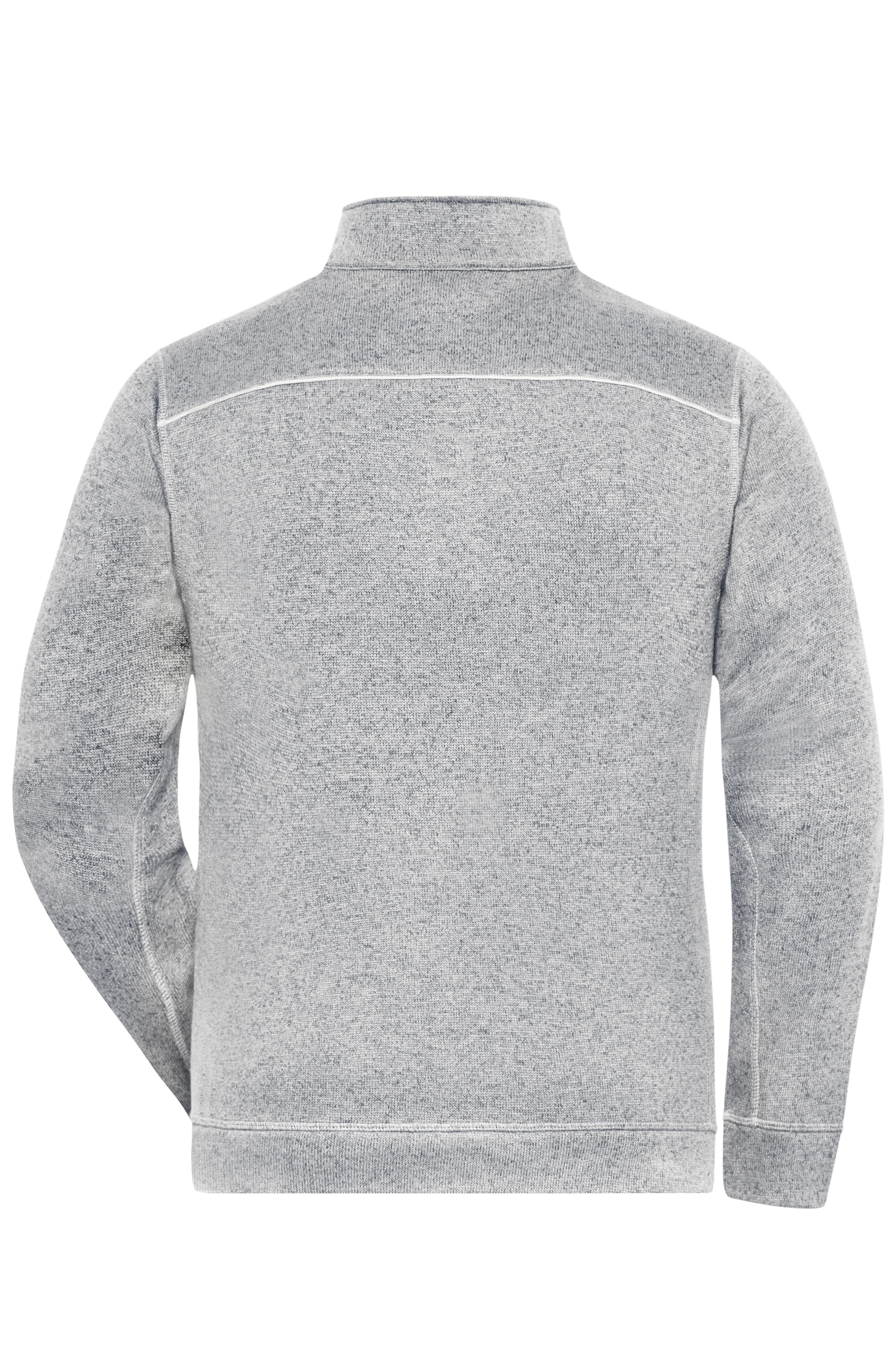Men's Knitted Workwear Fleece Jacket - SOLID - JN898 Pflegeleichte Strickfleece-Jacke
