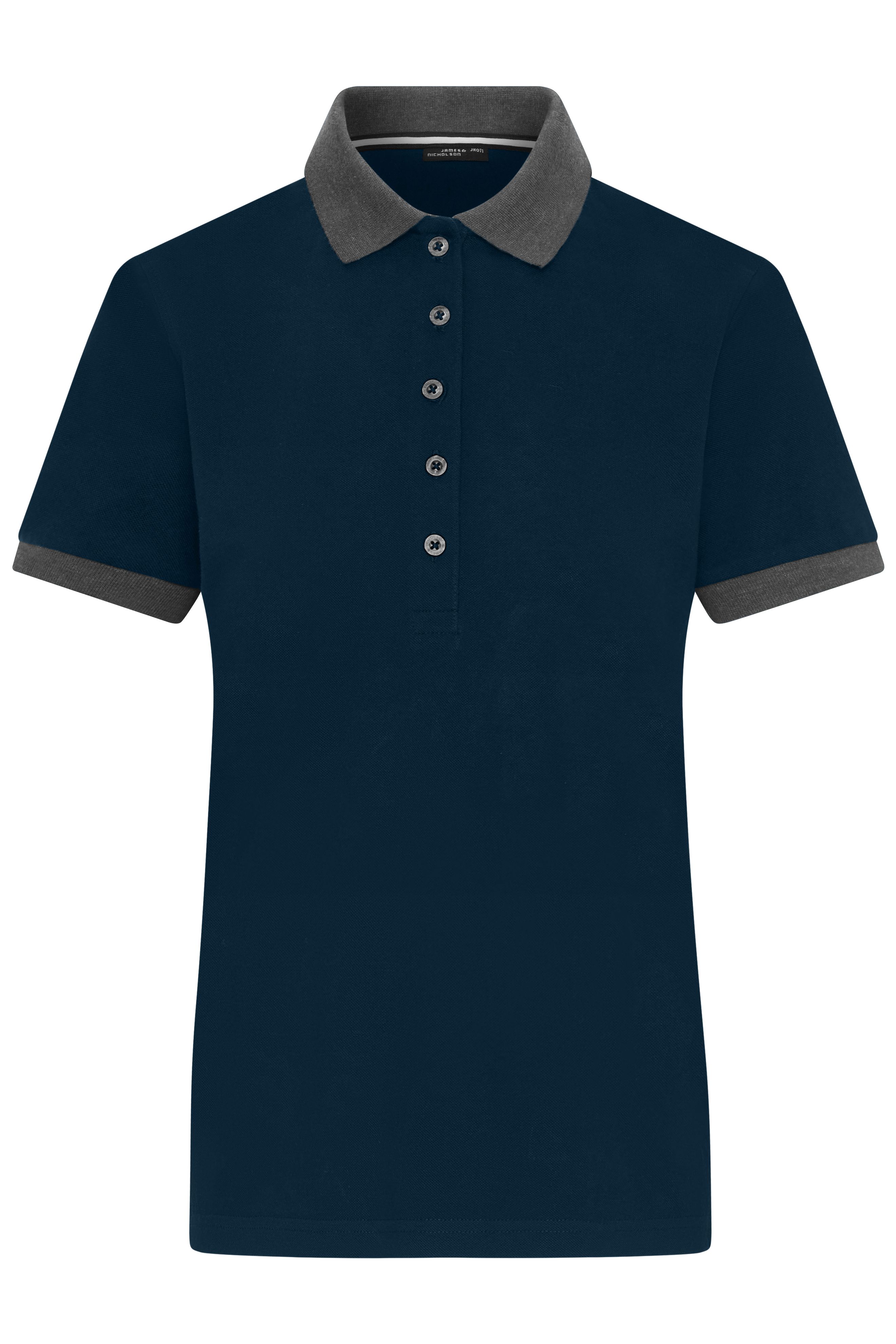 Ladies' Polo JN1303 Klassisches Polo mit kontrastfarbigem Kragen und Armbündchen in Piqué-Qualität