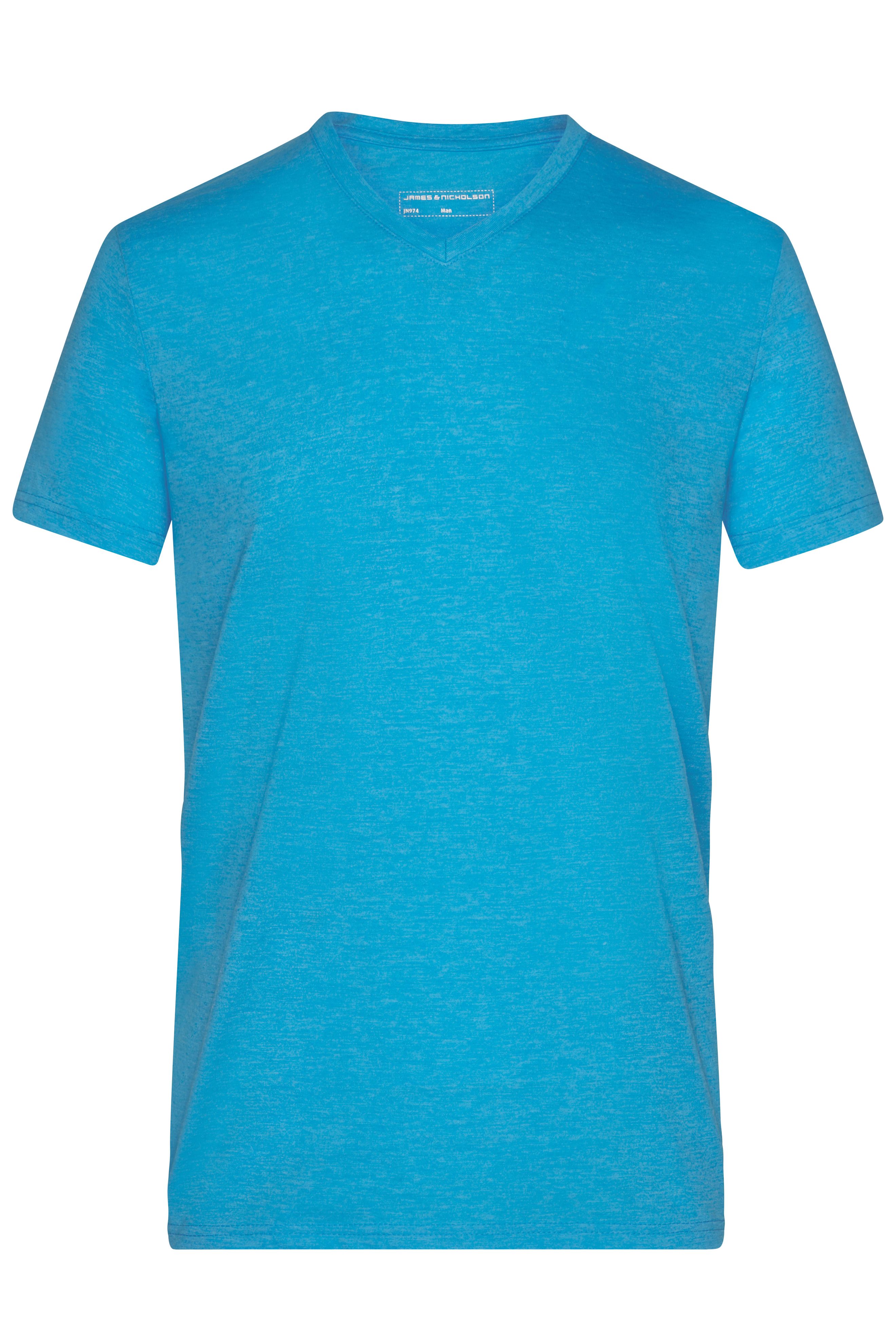 Men's Heather T-Shirt JN974 Modisches T-Shirt mit V-Ausschnitt