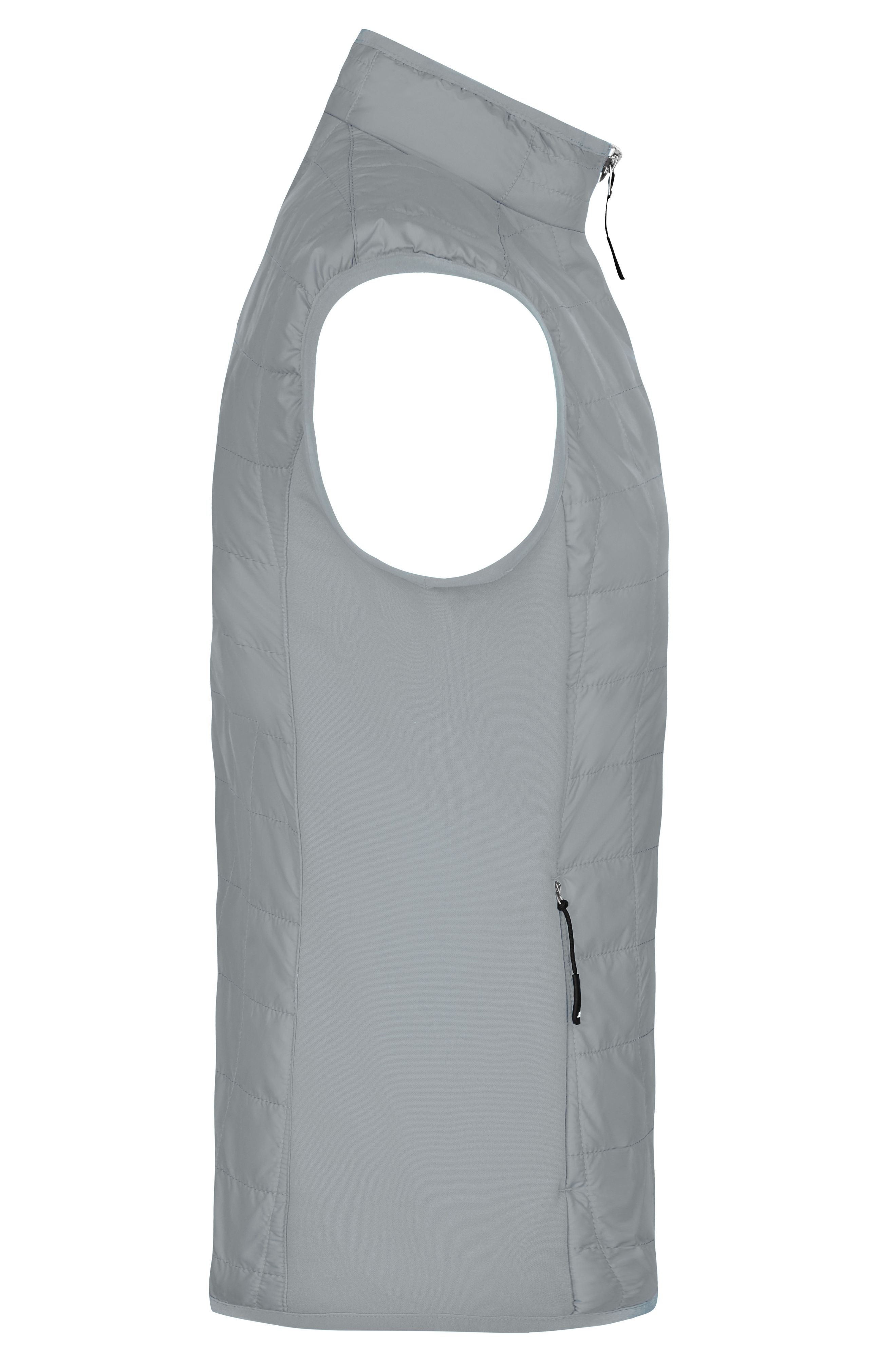 Men's Hybrid Vest JN1114 Leicht wattierte Weste im sportlichen Materialmix Men's Hybrid Vest JN1114 Leicht wattierte Weste im sportlichen Materialmix