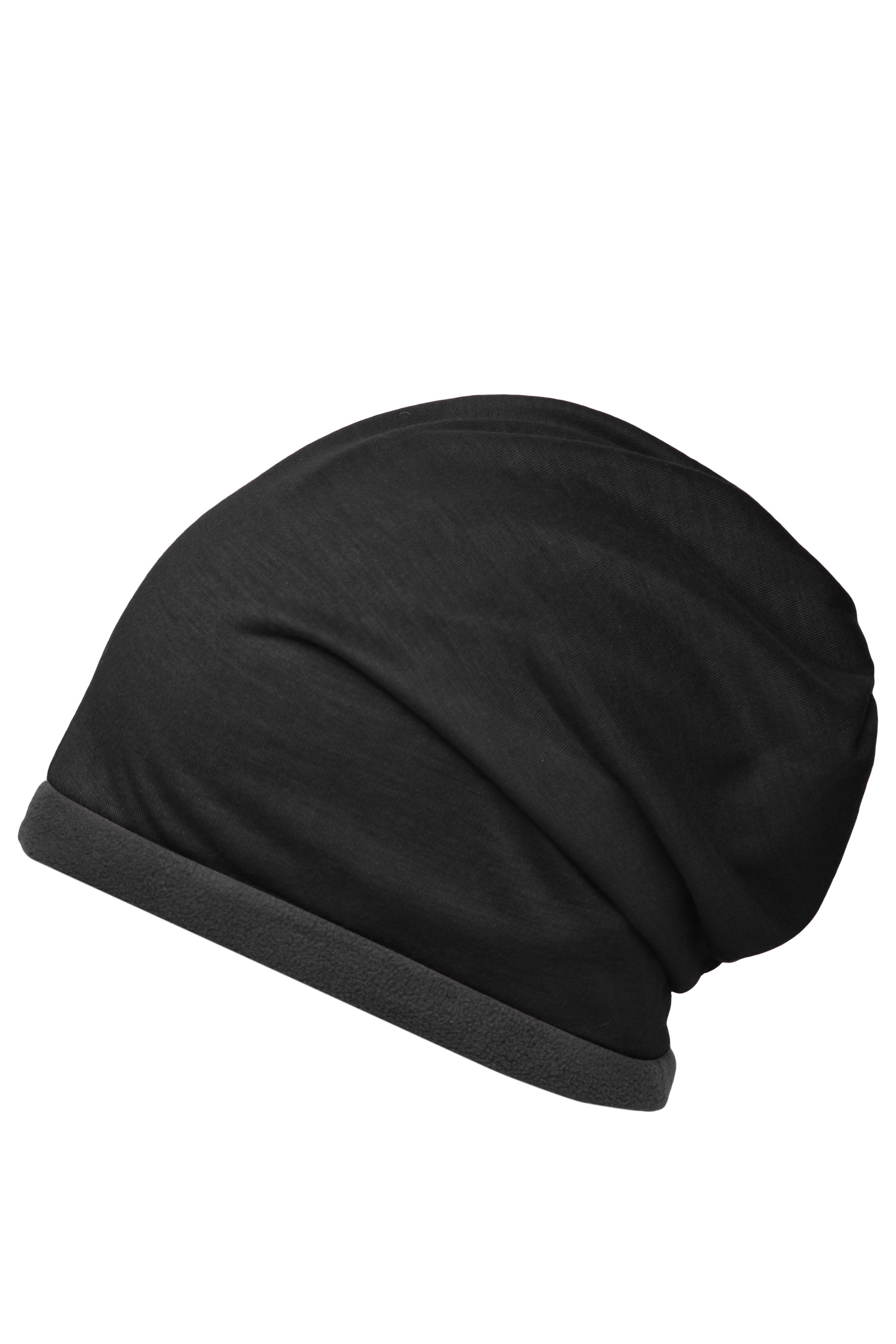 Fleece Beanie MB7131 Lässige Mütze mit Fleece-Kontrastabschluss