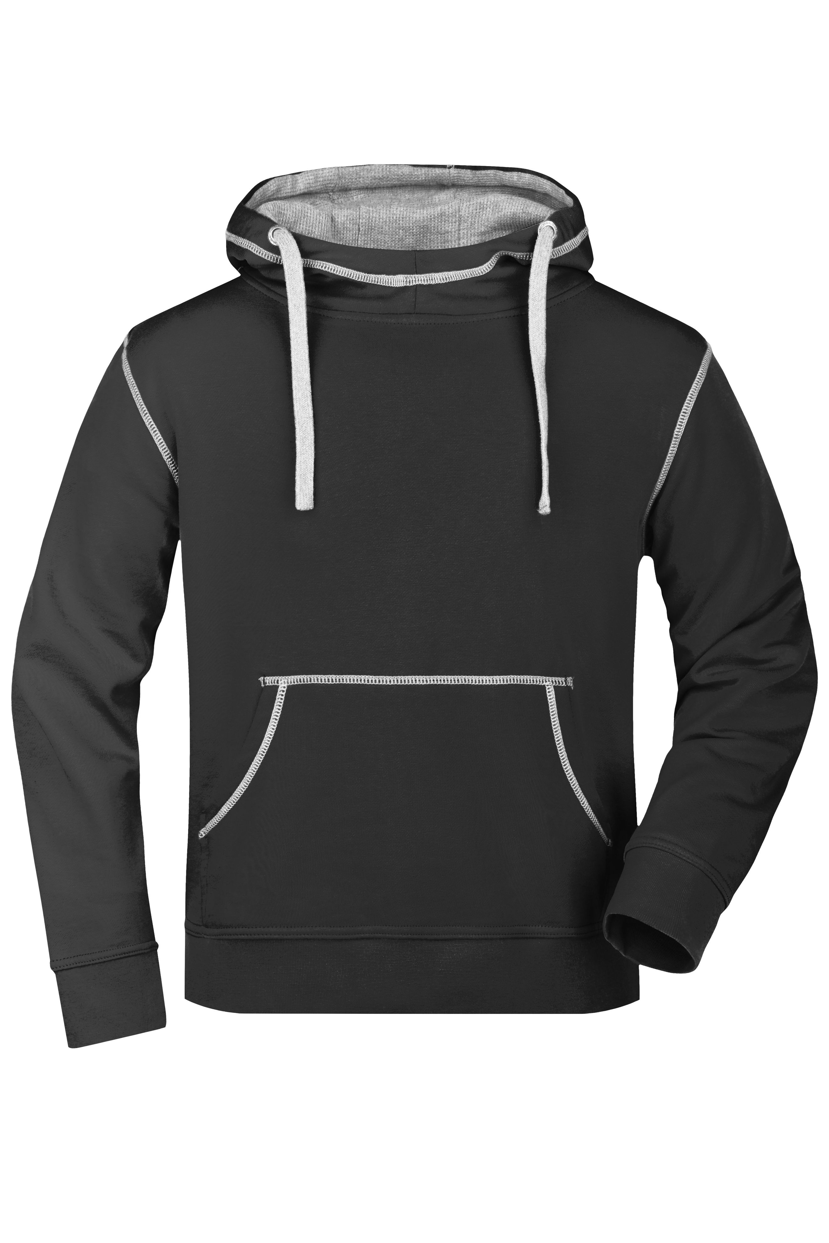 Men's Lifestyle Hoody JN961 Kapuzensweat mit modischen Kontrastnähten