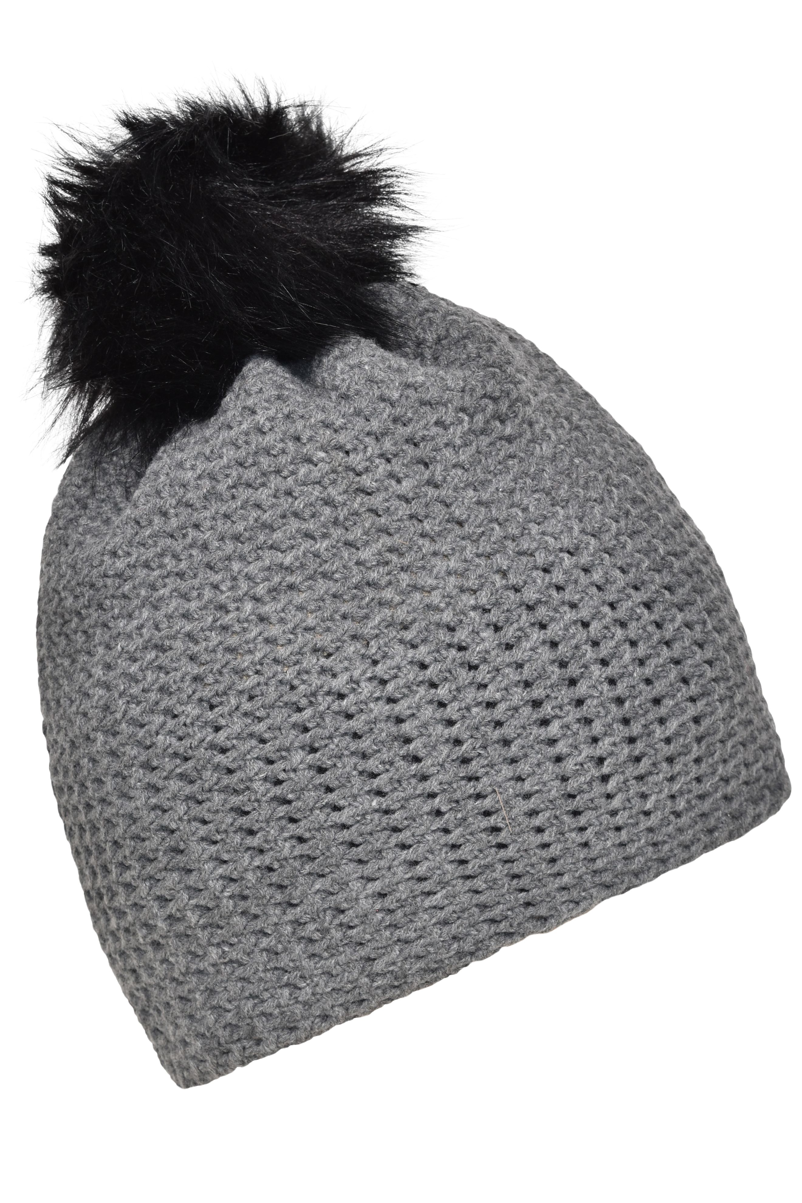 Fine Crocheted Beanie MB7120 Häkelmütze mit Pompon