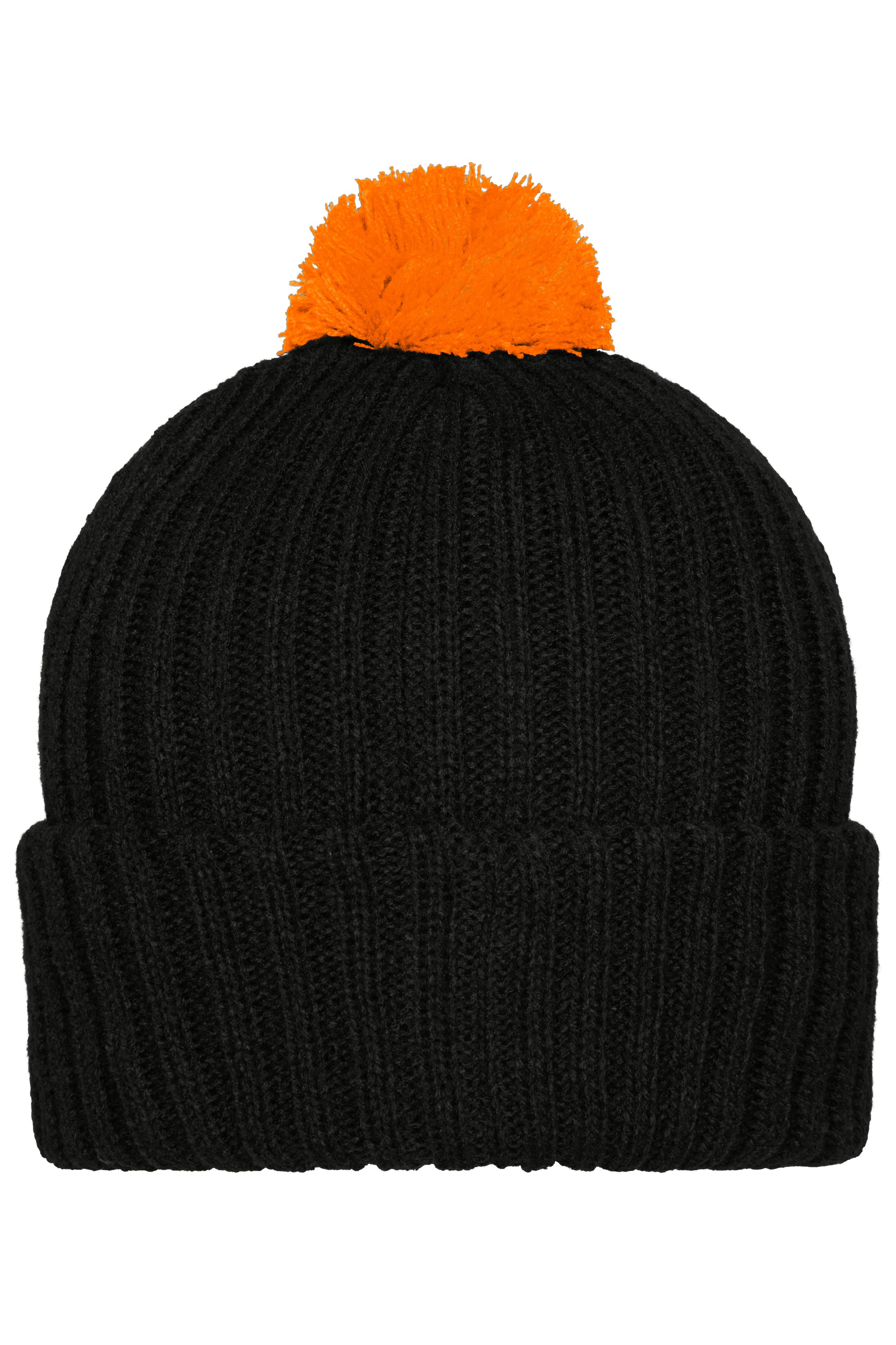 Knitted Cap with Pompon MB7540 Trendige Pomponmütze in vielen Farben