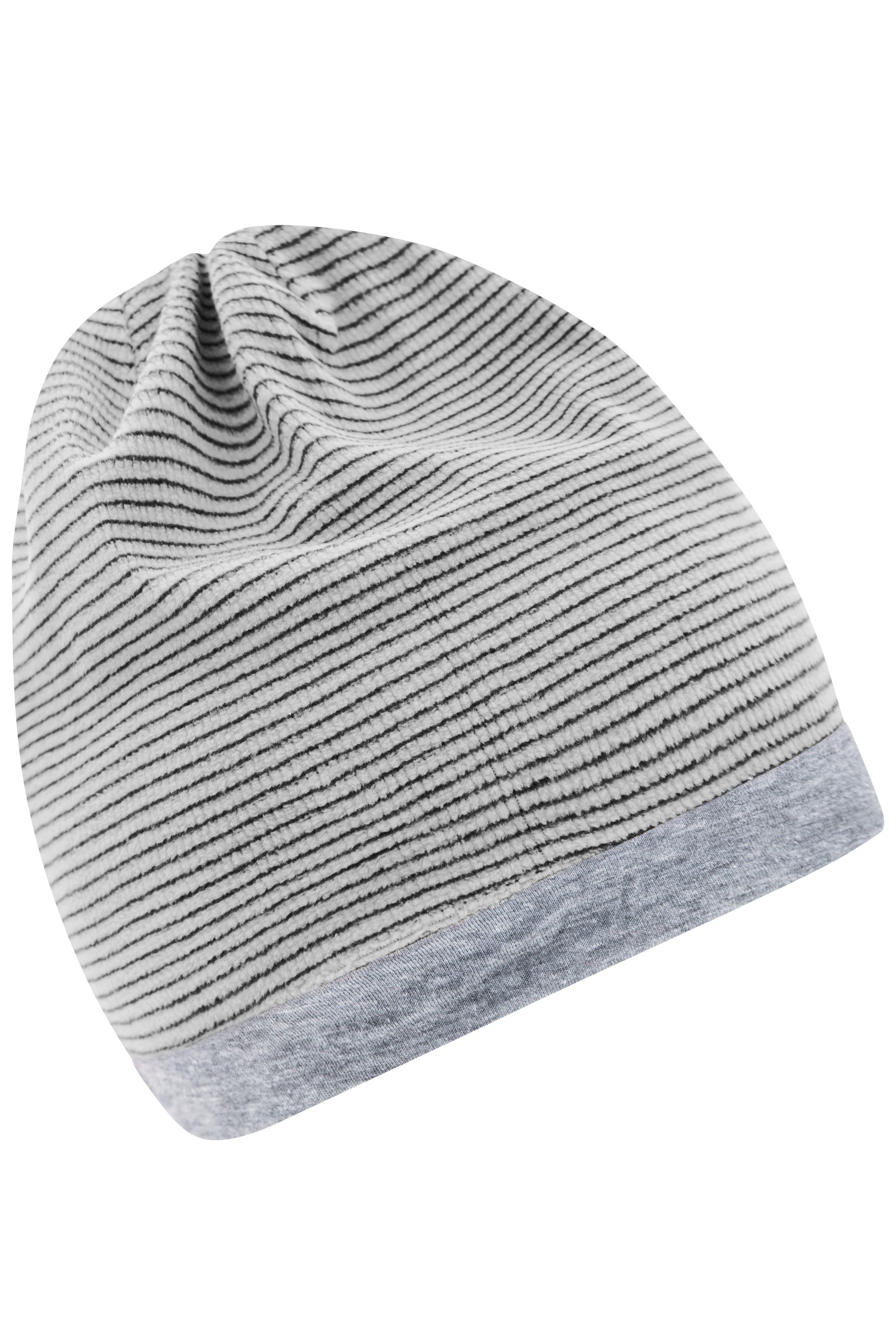 Structured Beanie MB7127 Stretchfleece-Mütze mit Kontrastabschluss